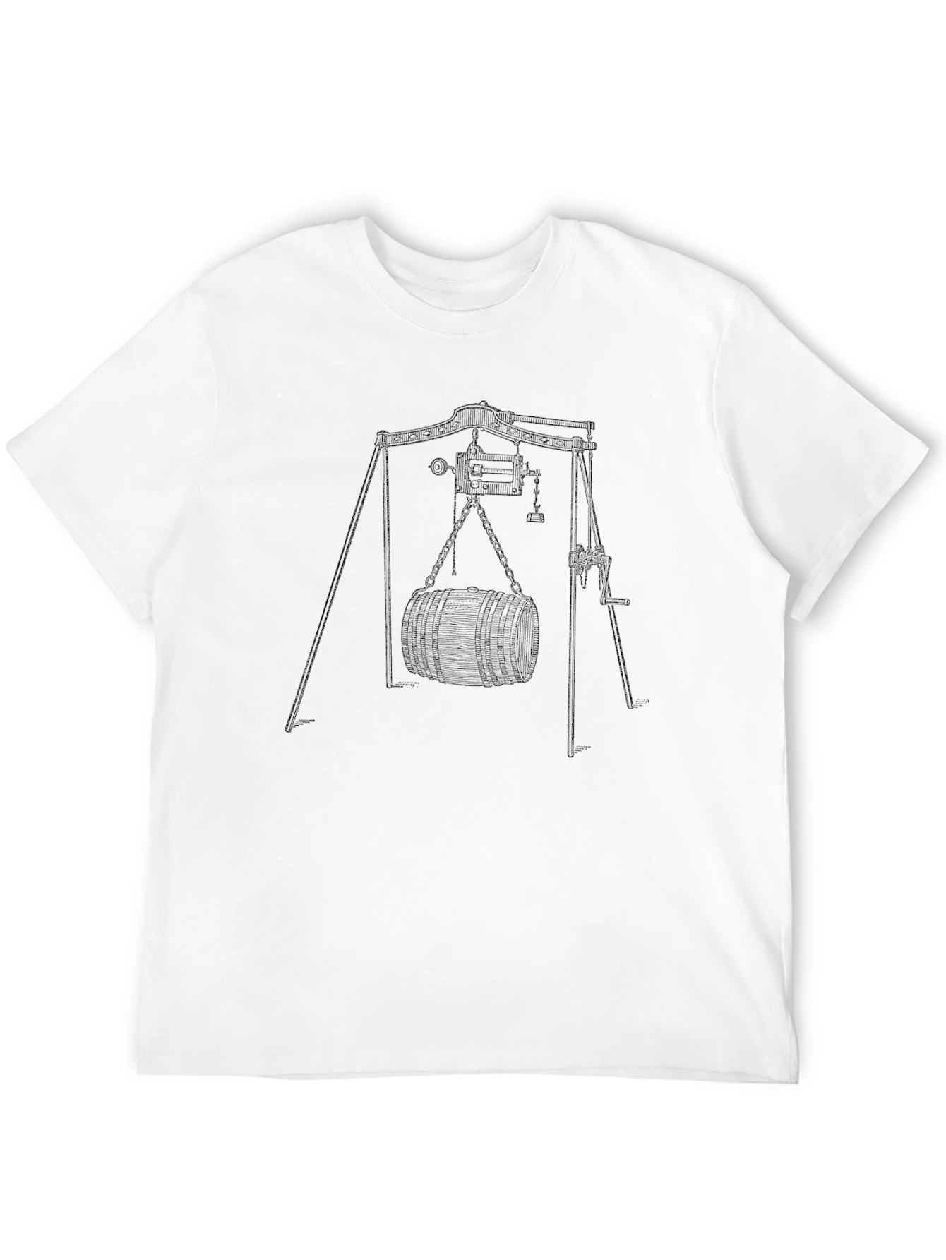 Black Black Graphic Tee - Winch & Barrel Design view 12