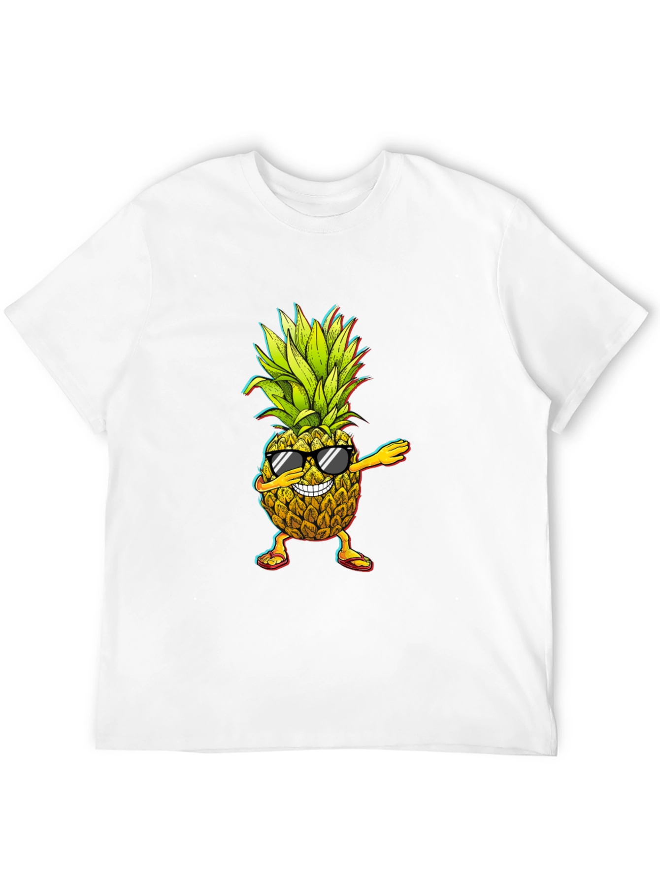Black Dabbing Pineapple Graphic Tee - Cool Fruit Design! view 12
