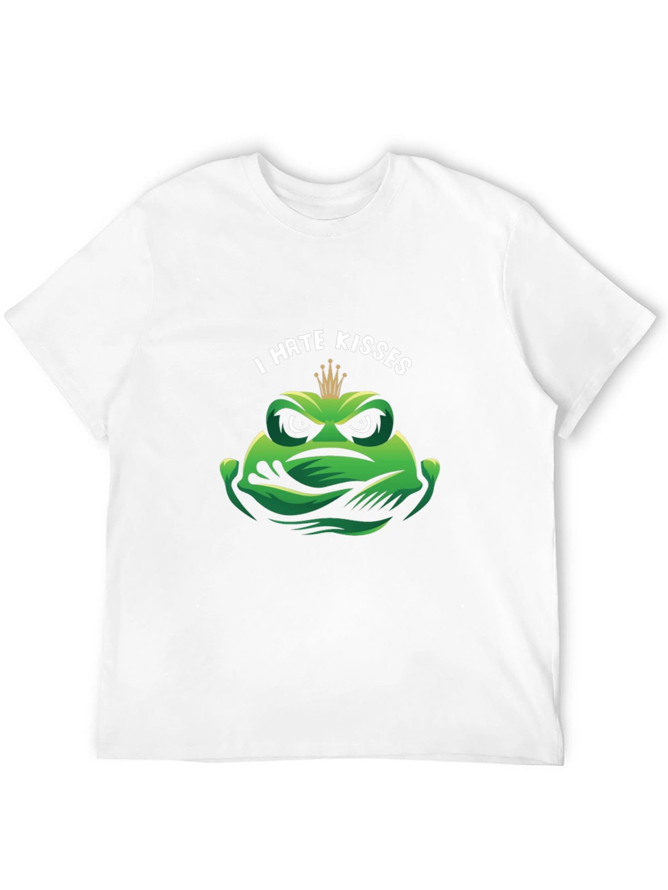 Black I Hate Kisses Frog Graphic T-Shirt view 12
