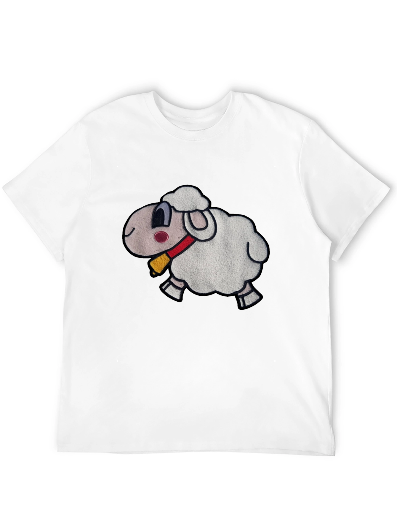 Black Cartoon Sheep Graphic Black T-Shirt view 12