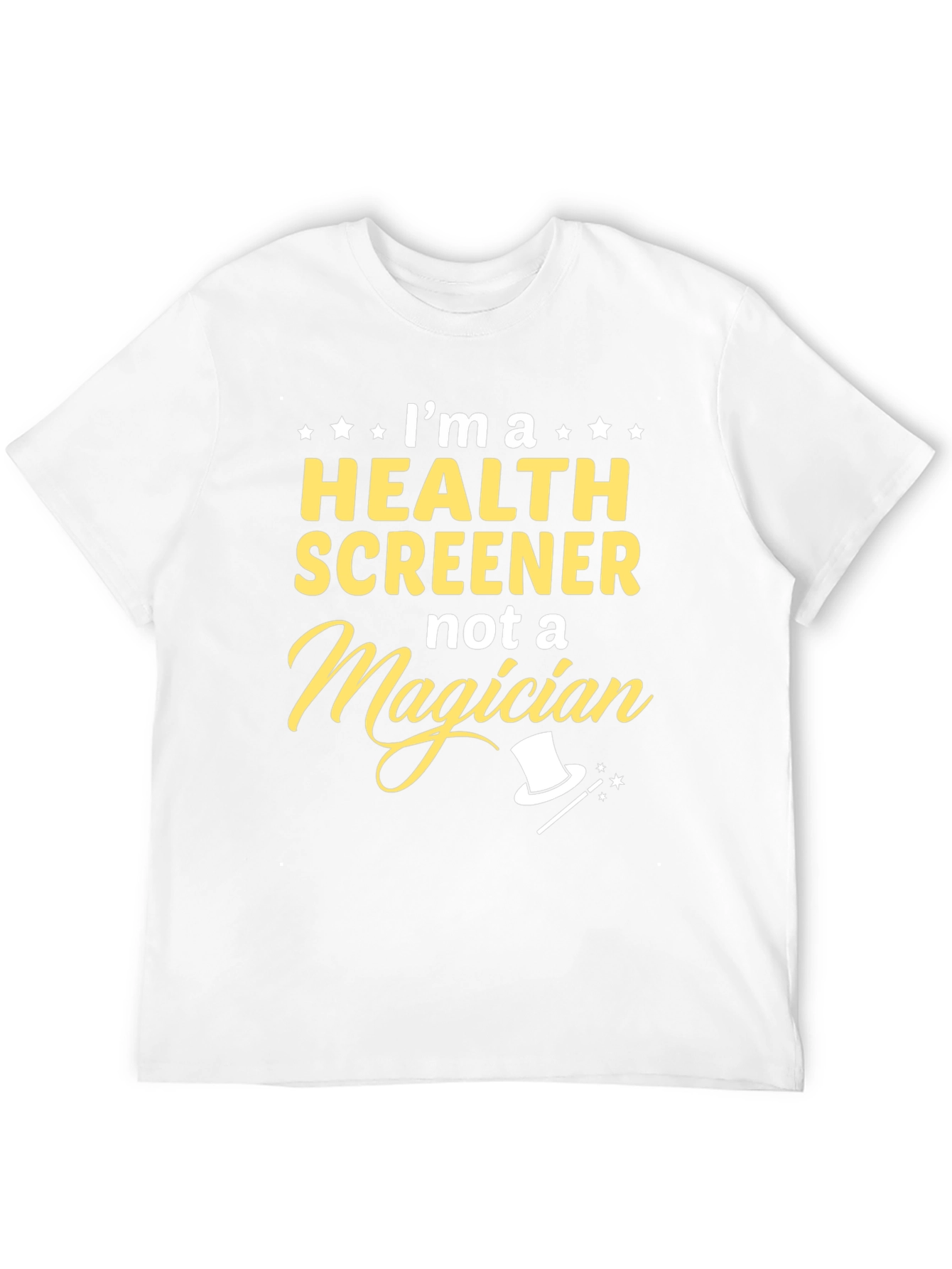 Black Health Screener, Not Magician T-Shirt view 12