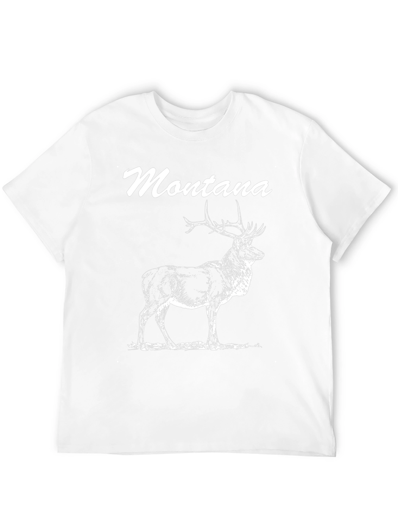 Black Montana Deer Graphic Tee - Black Cotton Blend view 12