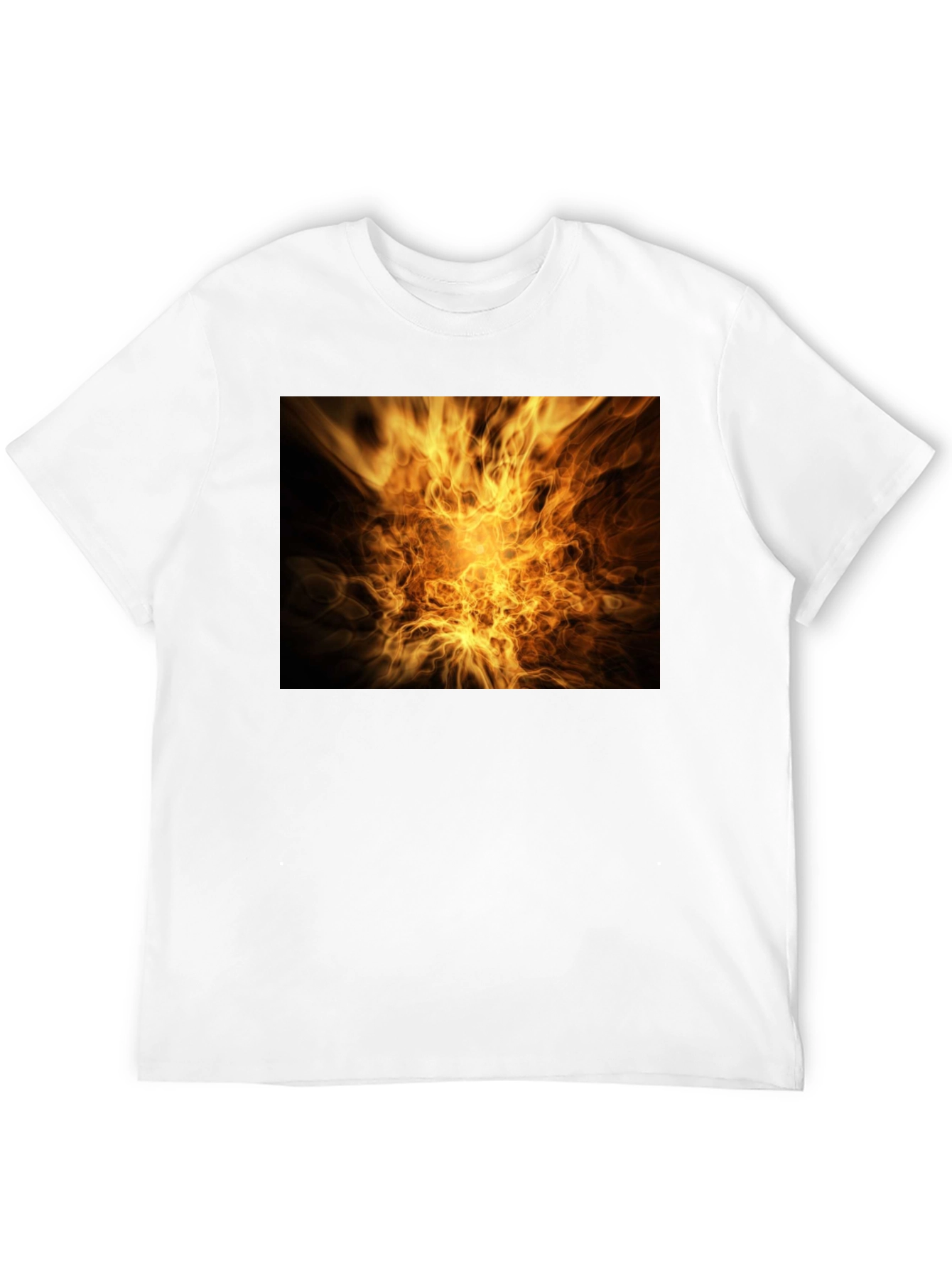 Black Fiery Vortex Graphic Tee - Bold Black T-Shirt view 12
