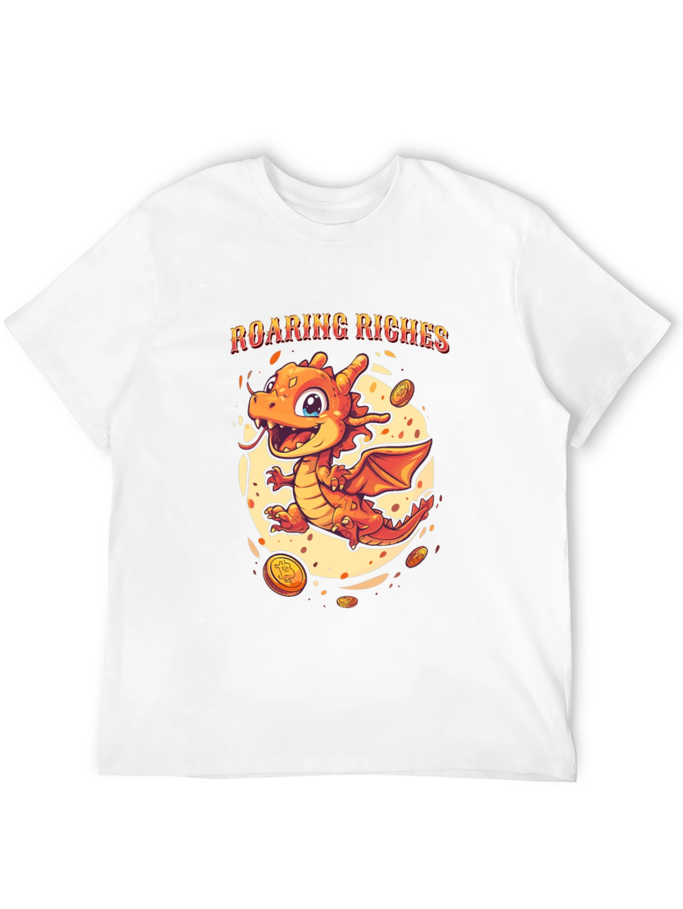Black Roaring Riches Dragon Graphic T-Shirt view 12