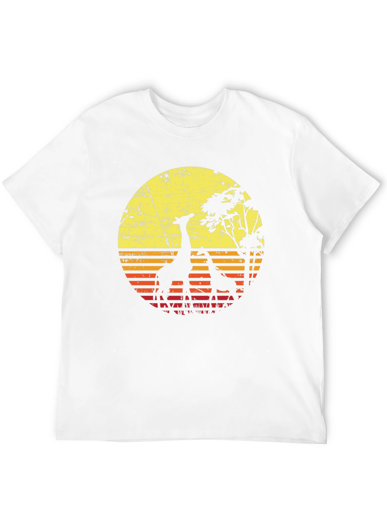 Black Giraffe Sunset T-Shirt - Retro Style Wildlife Tee view 12