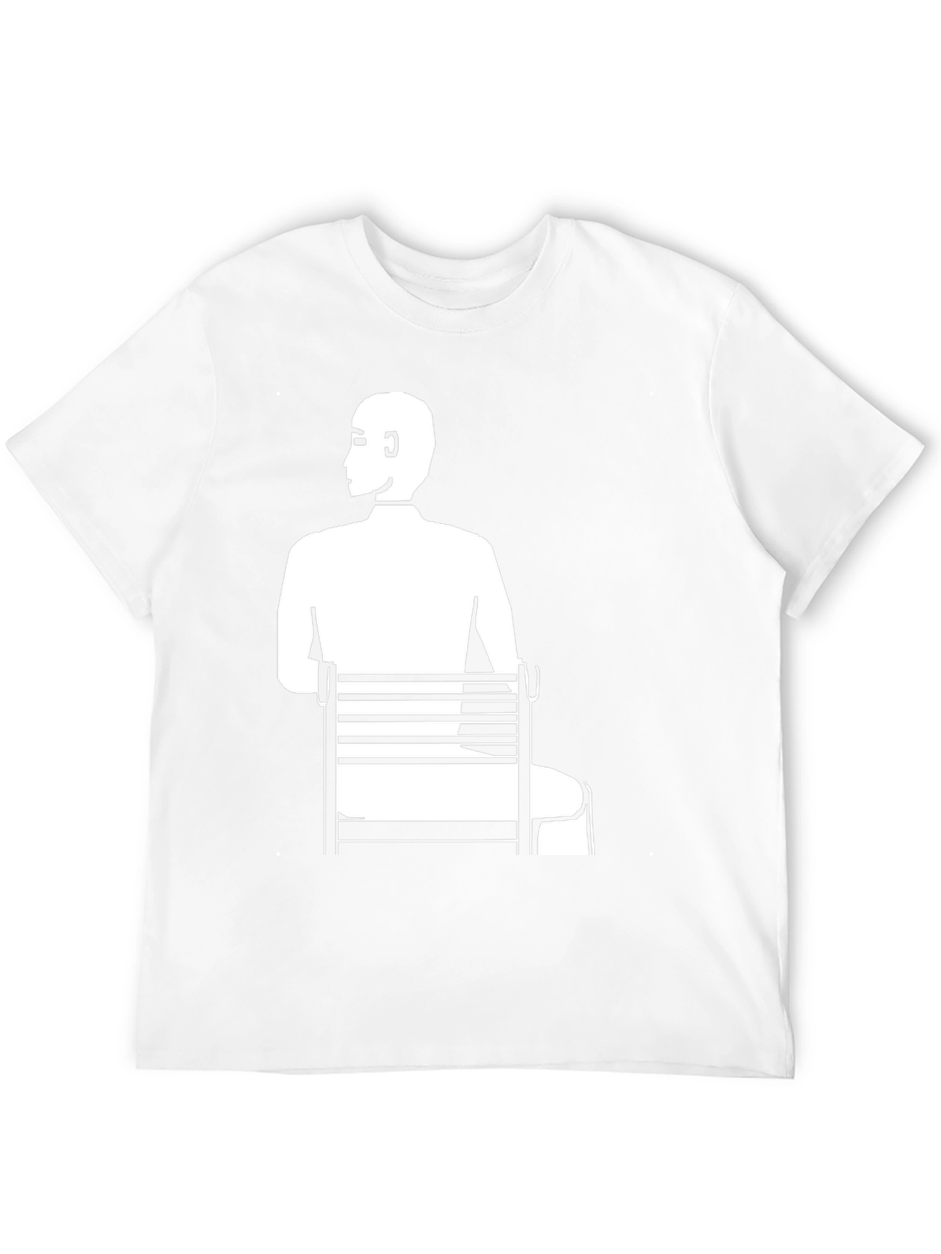 Black Man Sitting T-Shirt - Unique Graphic Tee view 12
