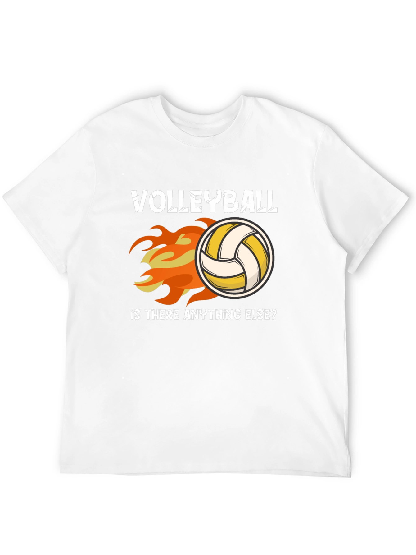 Black Volleyball Flames Graphic T-Shirt view 12