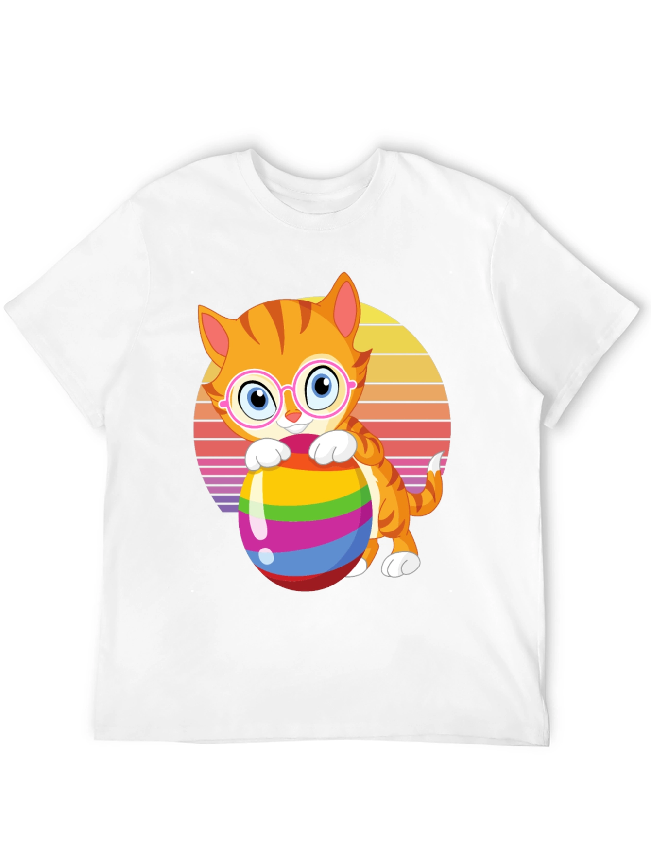 Black Cat with Easter Egg Graphic Tee view 12