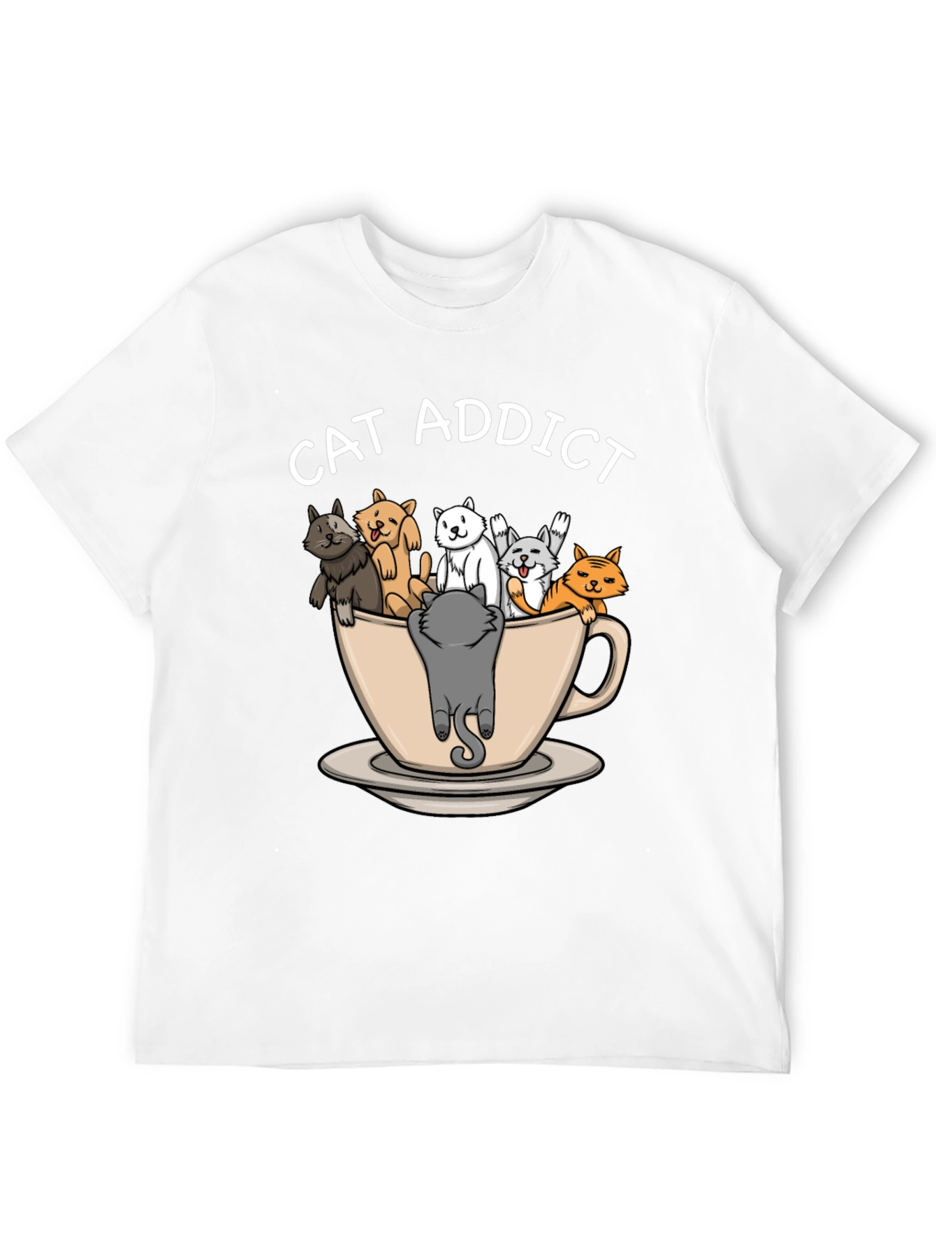 Black Cat Addict T-Shirt - Funny Cat Lover Tee view 12