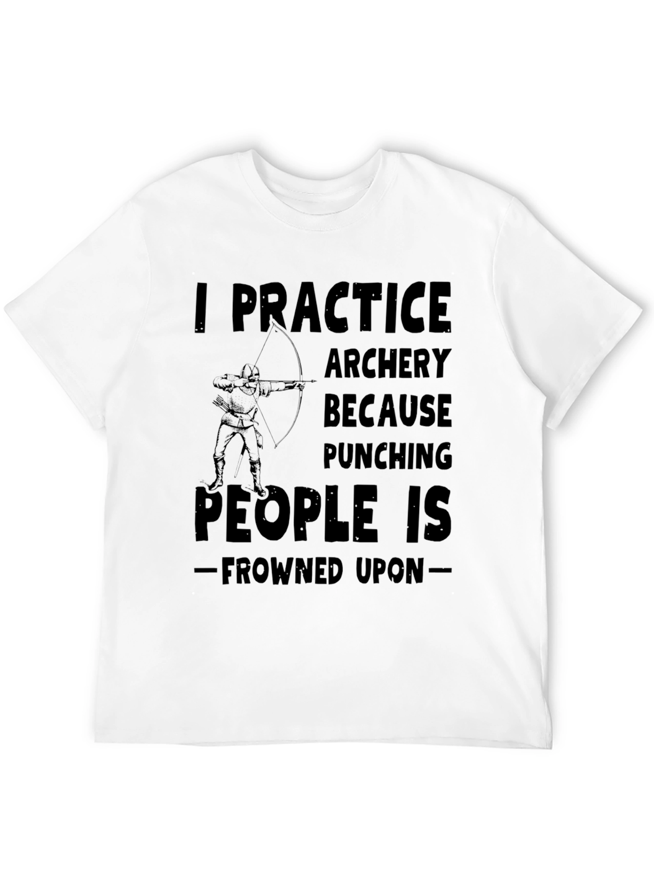 Black Archery Practice Tee - Punching Frowned Upon view 12