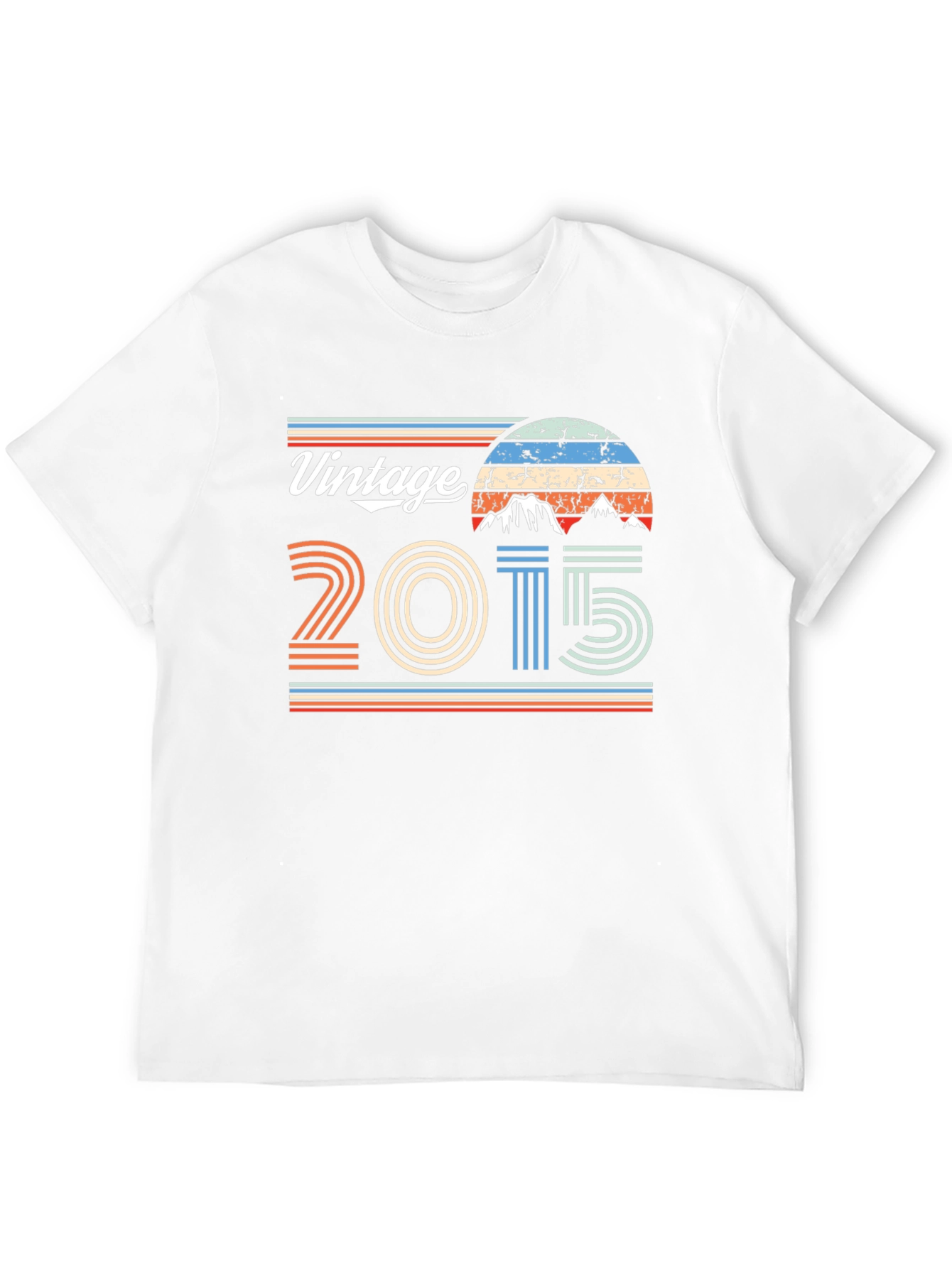 Black Vintage 2015 T-Shirt Retro Style view 12