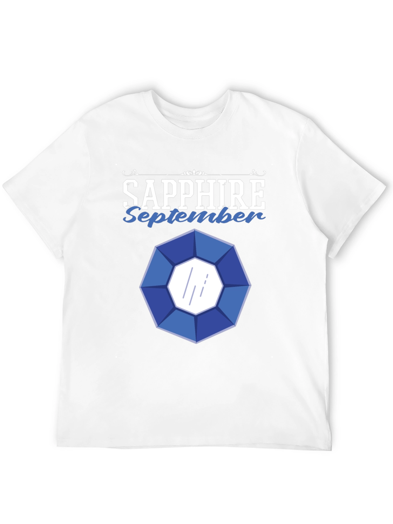 Black Sapphire September Gemstone Graphic T-Shirt view 12