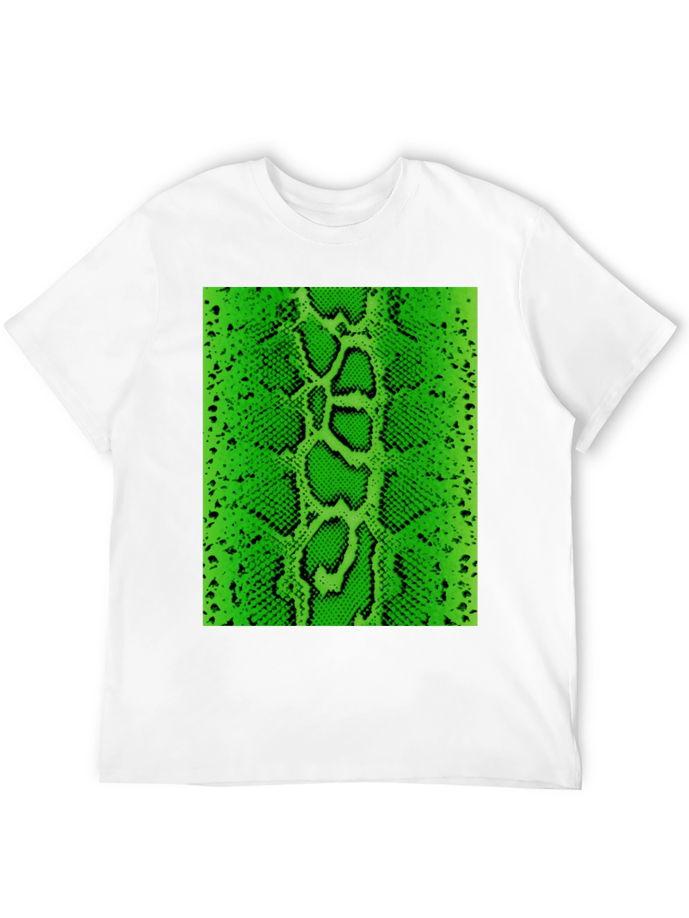 Black Green Snake Skin Graphic Tee - Bold Fashion Statement view 12