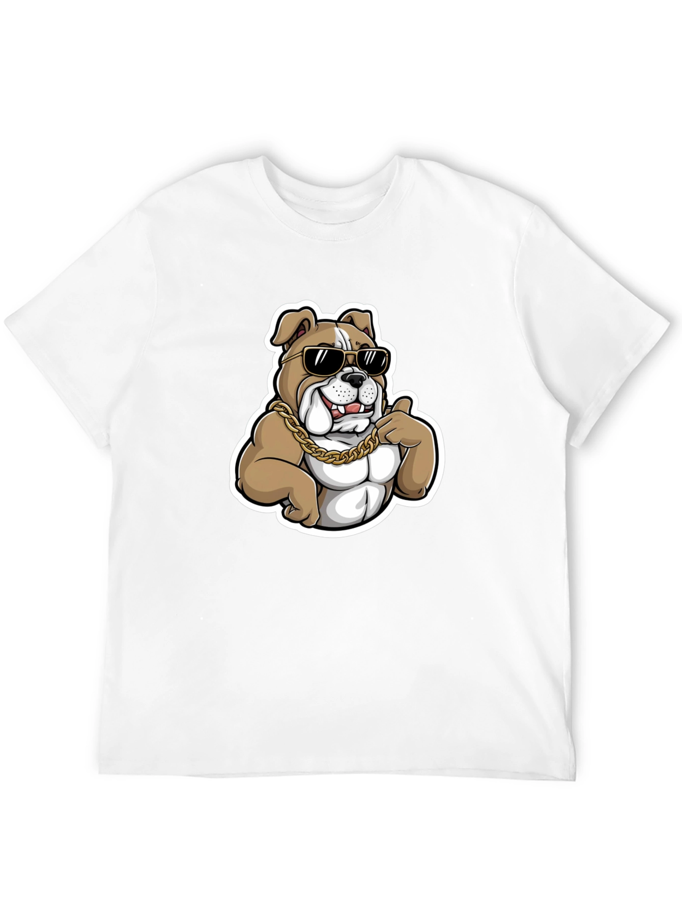 Black Cool Bulldog T-Shirt - Black Cotton Blend view 12