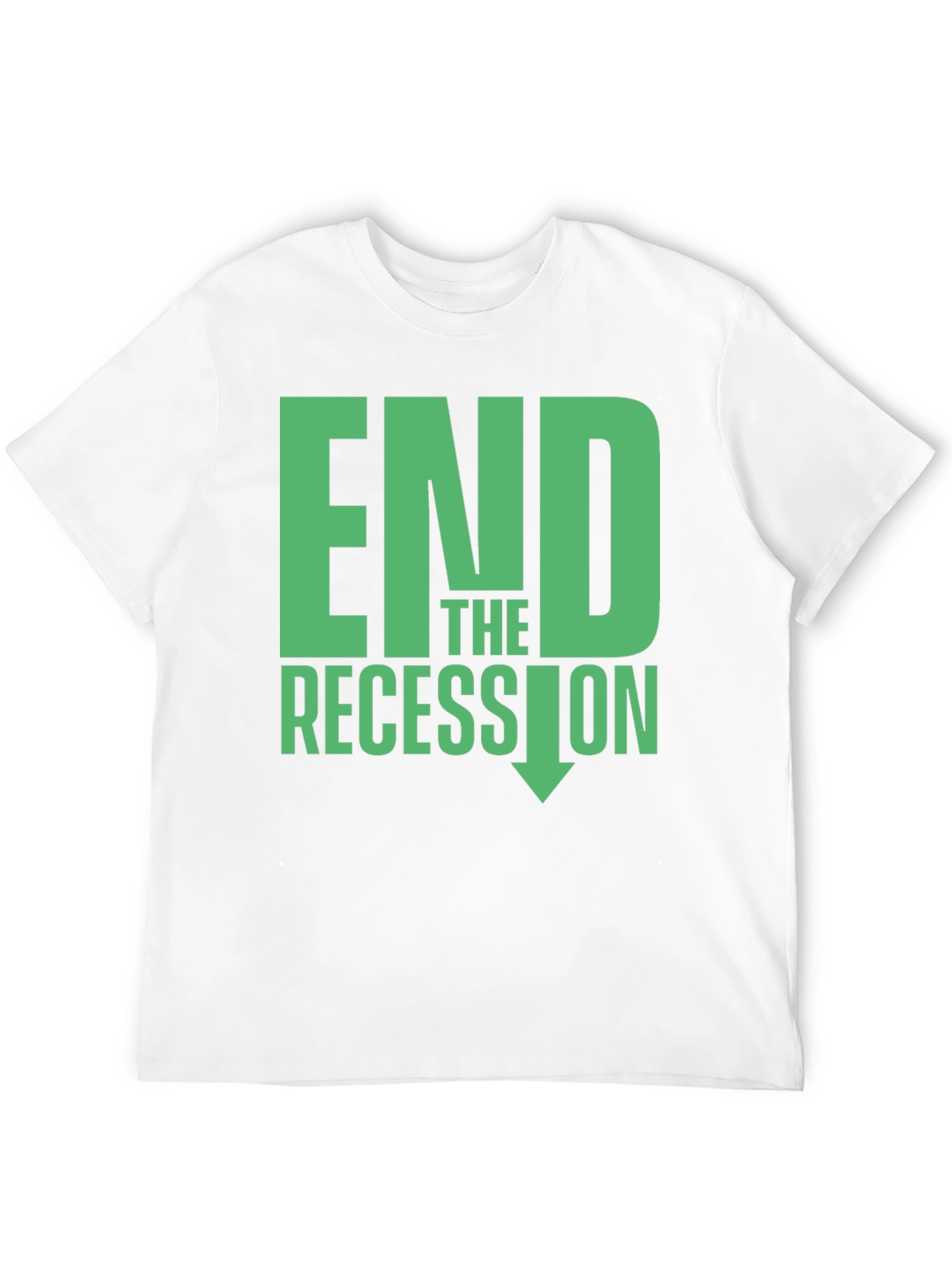 Black End the Recession Graphic T-Shirt view 12