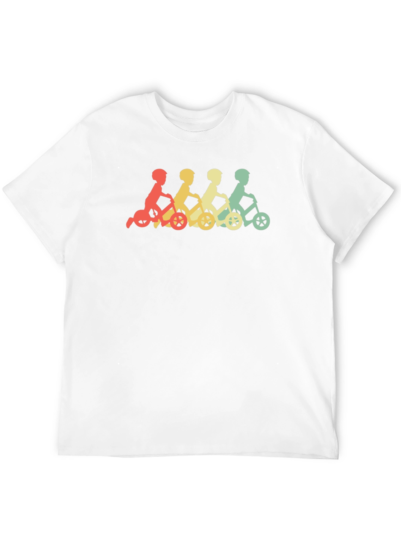 Black Retro Kids on Tricycles Graphic Tee view 12