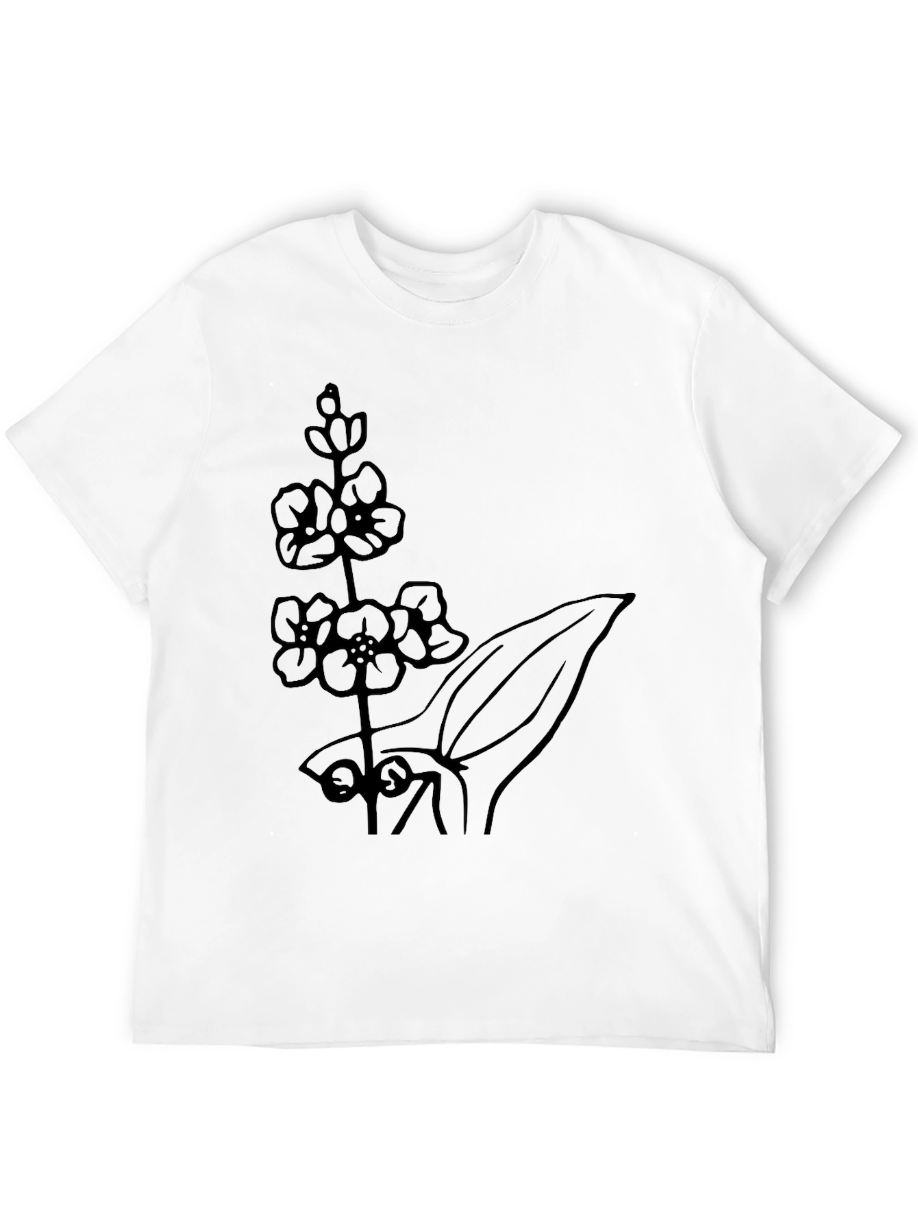 Black Floral Graphic Black T-Shirt view 12