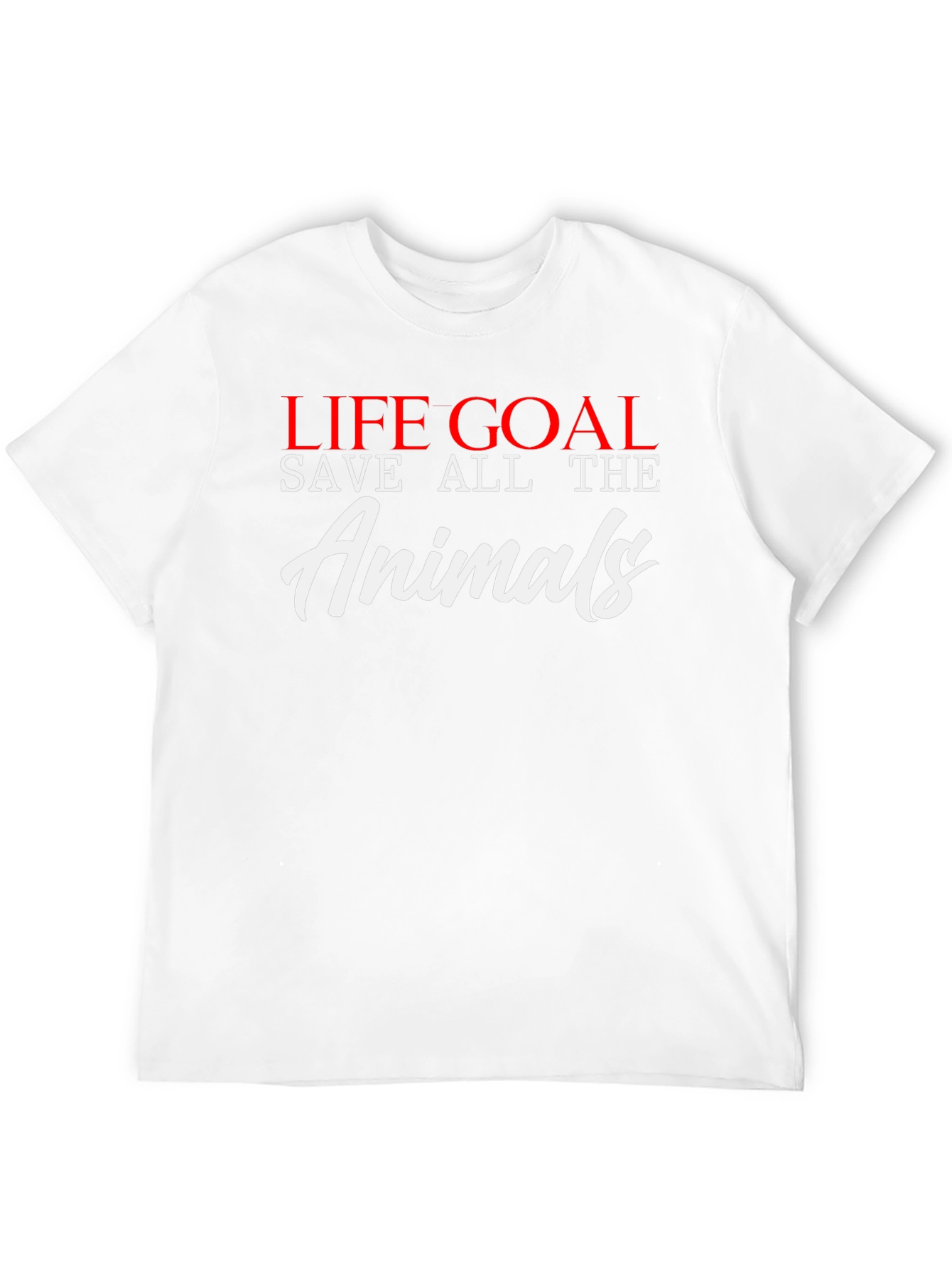 Black Life Goal Save All The Animals Black Graphic T-Shirt view 12
