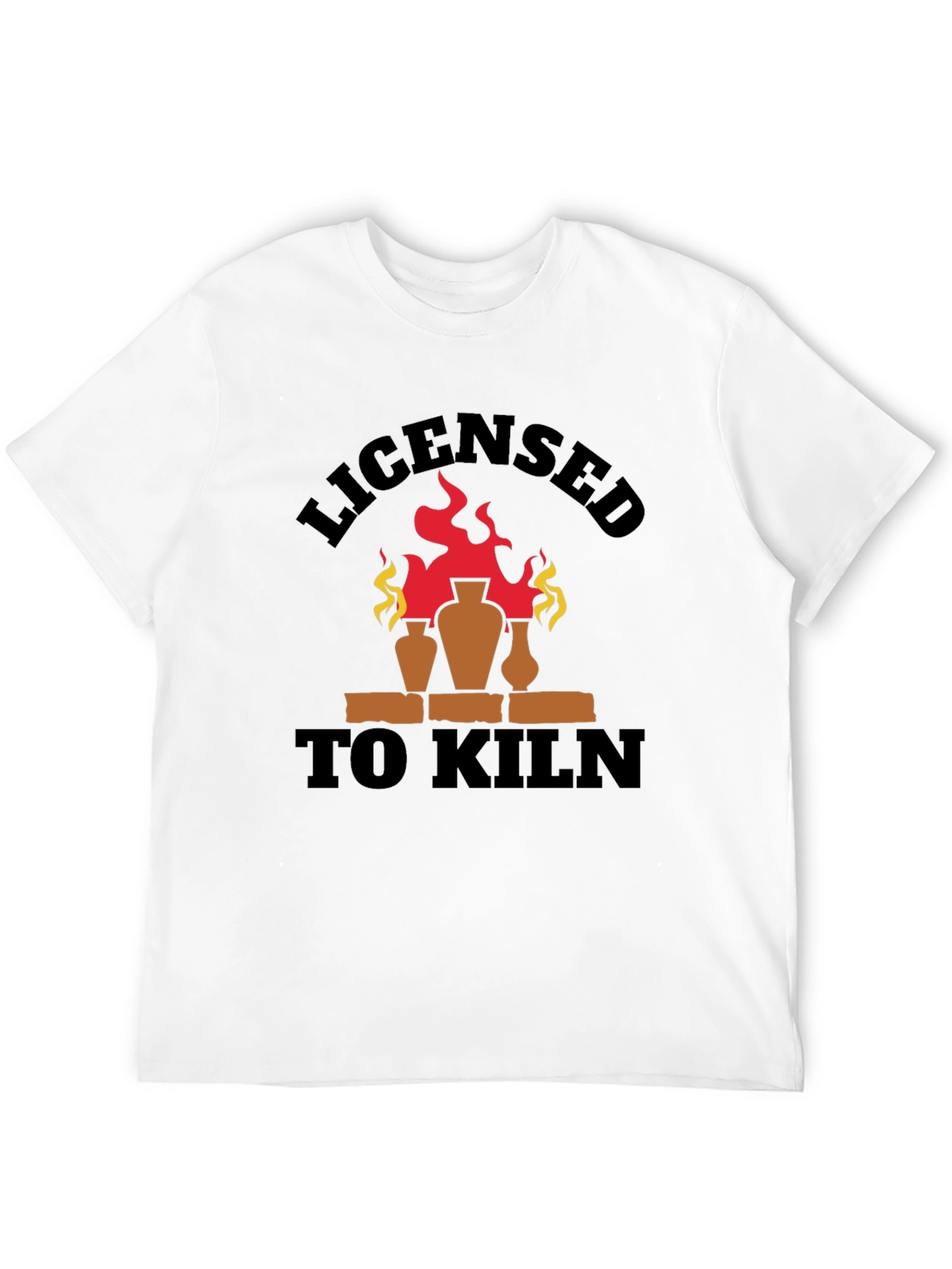 Black Licensed To Kiln Funny Pottery T-Shirt view 12