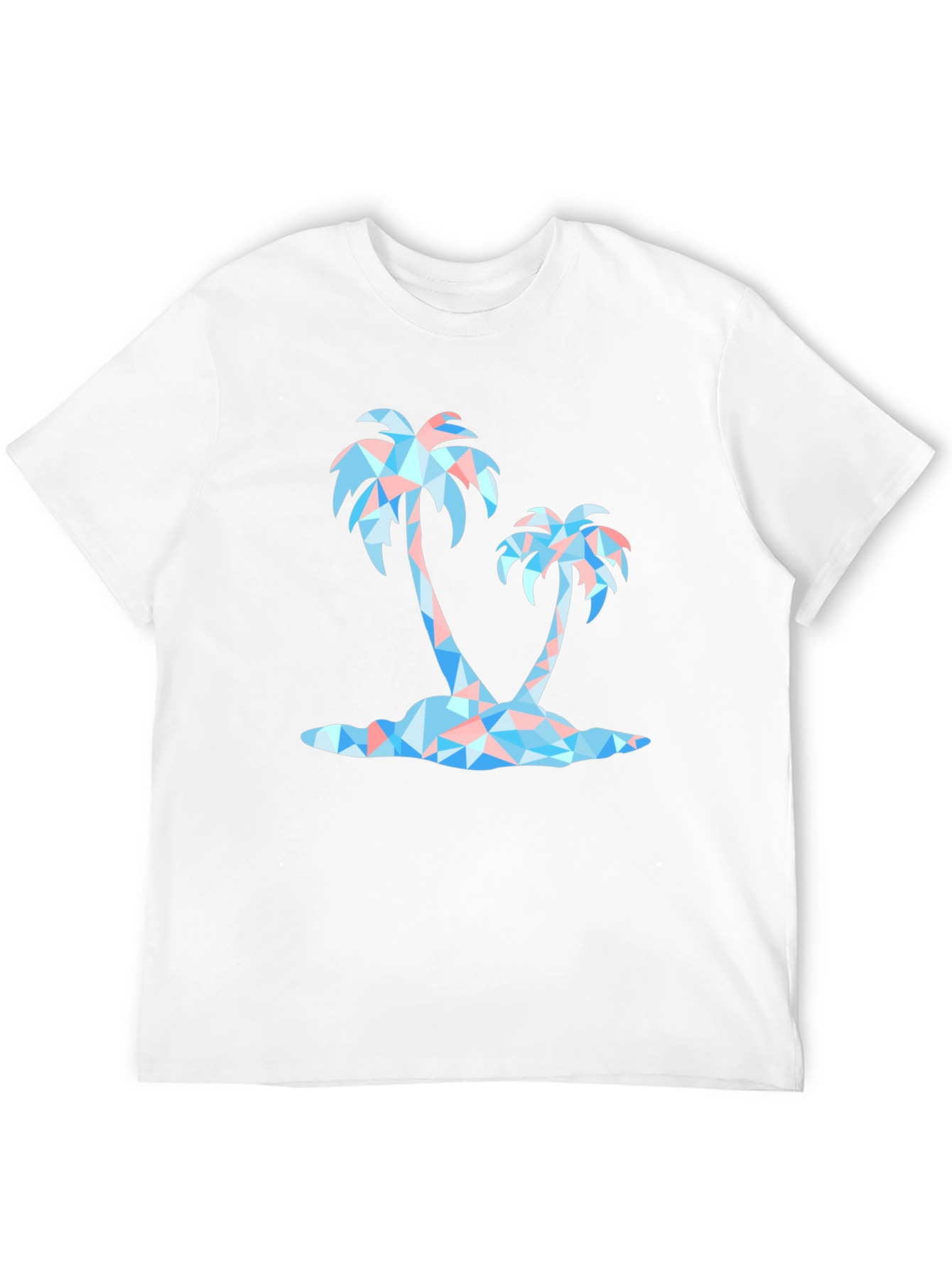 Black Geometric Palm Tree Black Graphic Tee view 12