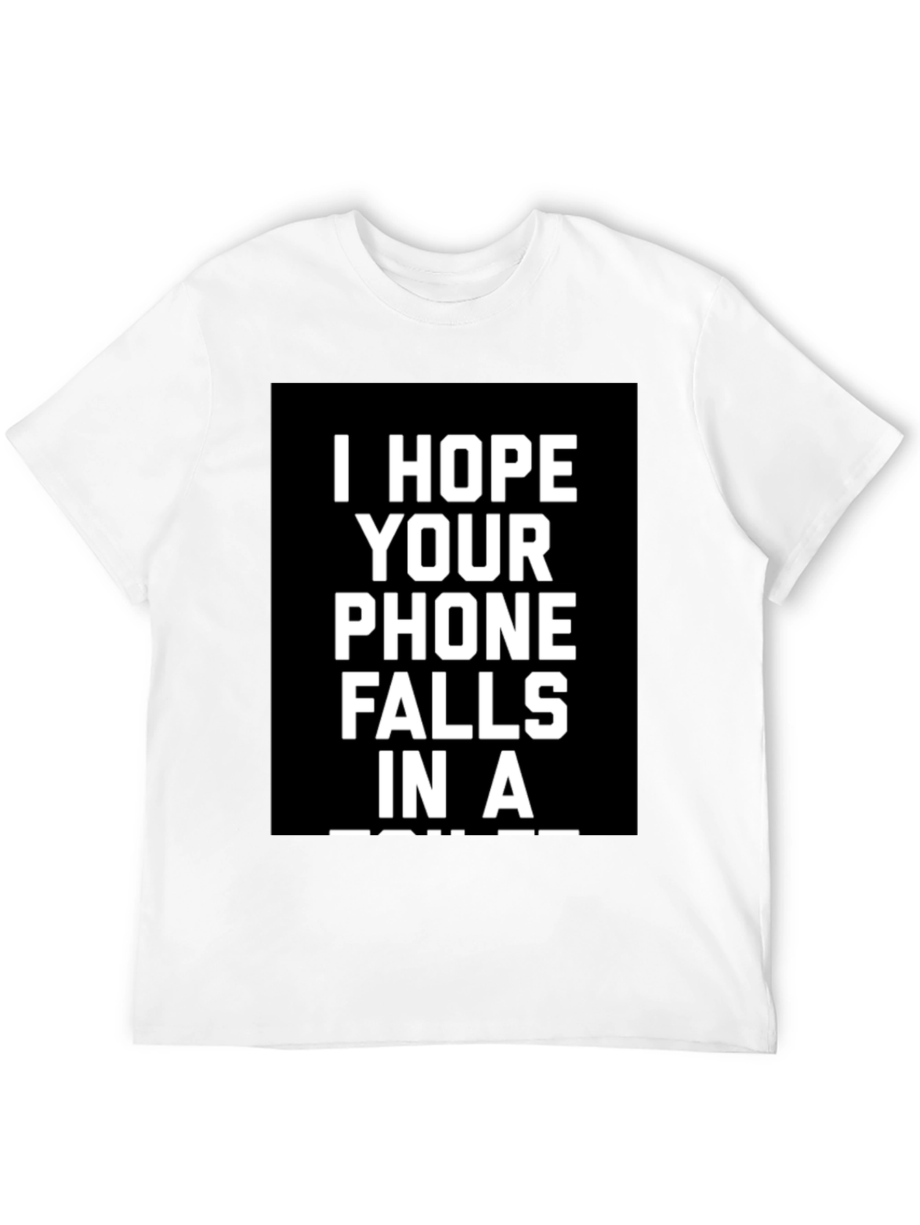 Black Humorous Phone Curse T-Shirt view 12