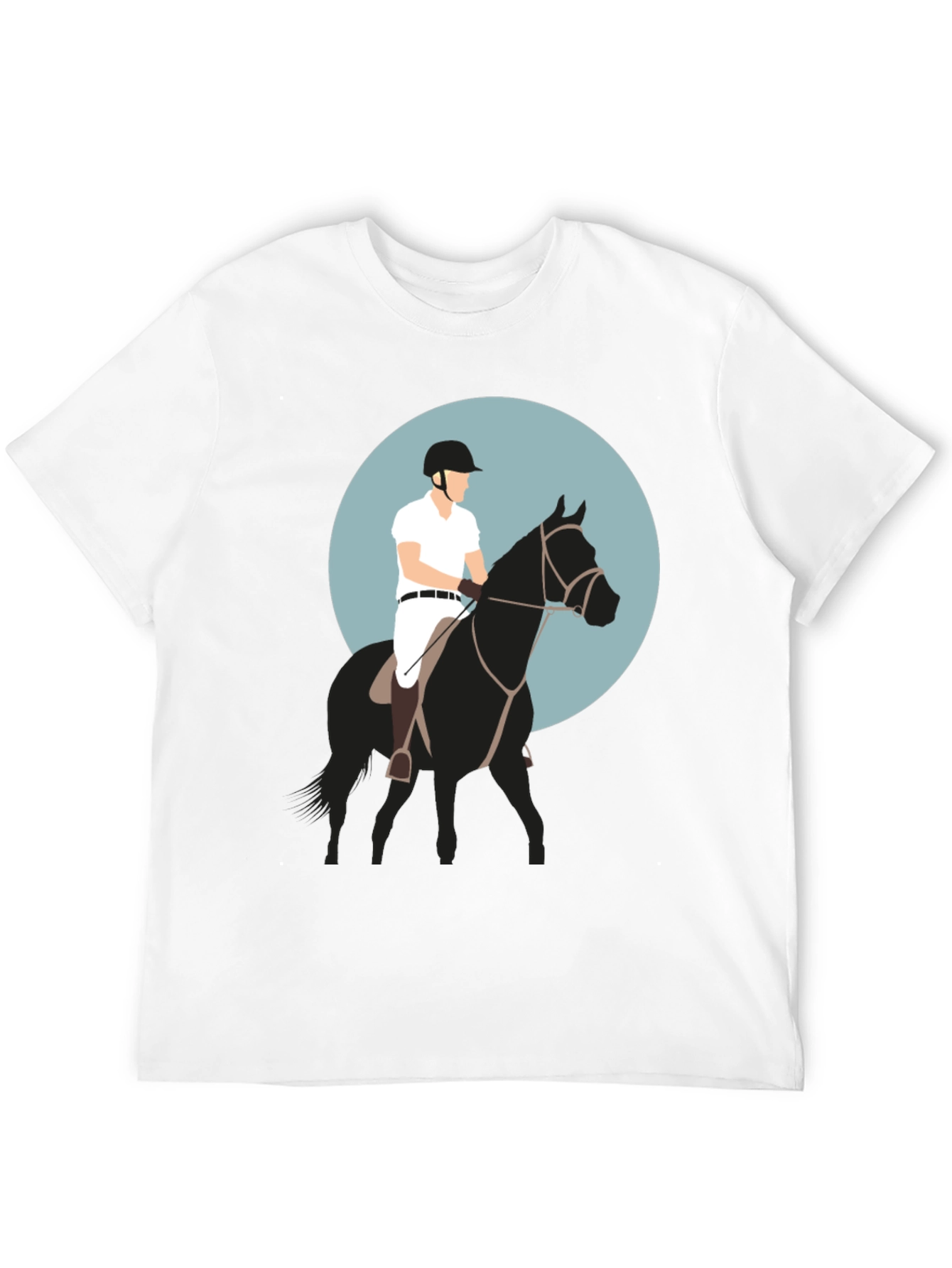 Black Equestrian Rider Graphic Tee - Black T-Shirt view 12