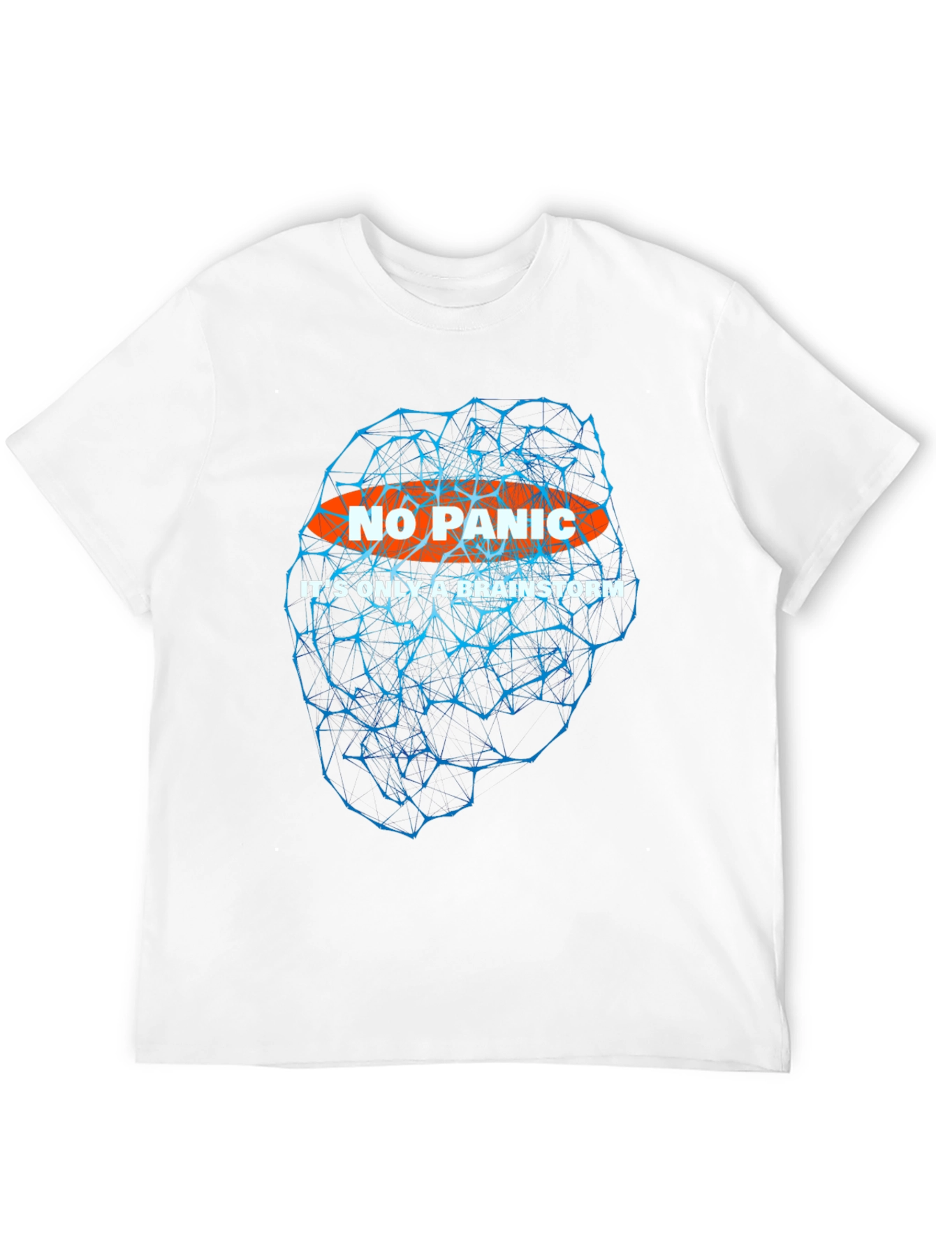 Black No Panic Brainstorm T-Shirt - Black Graphic Tee view 12