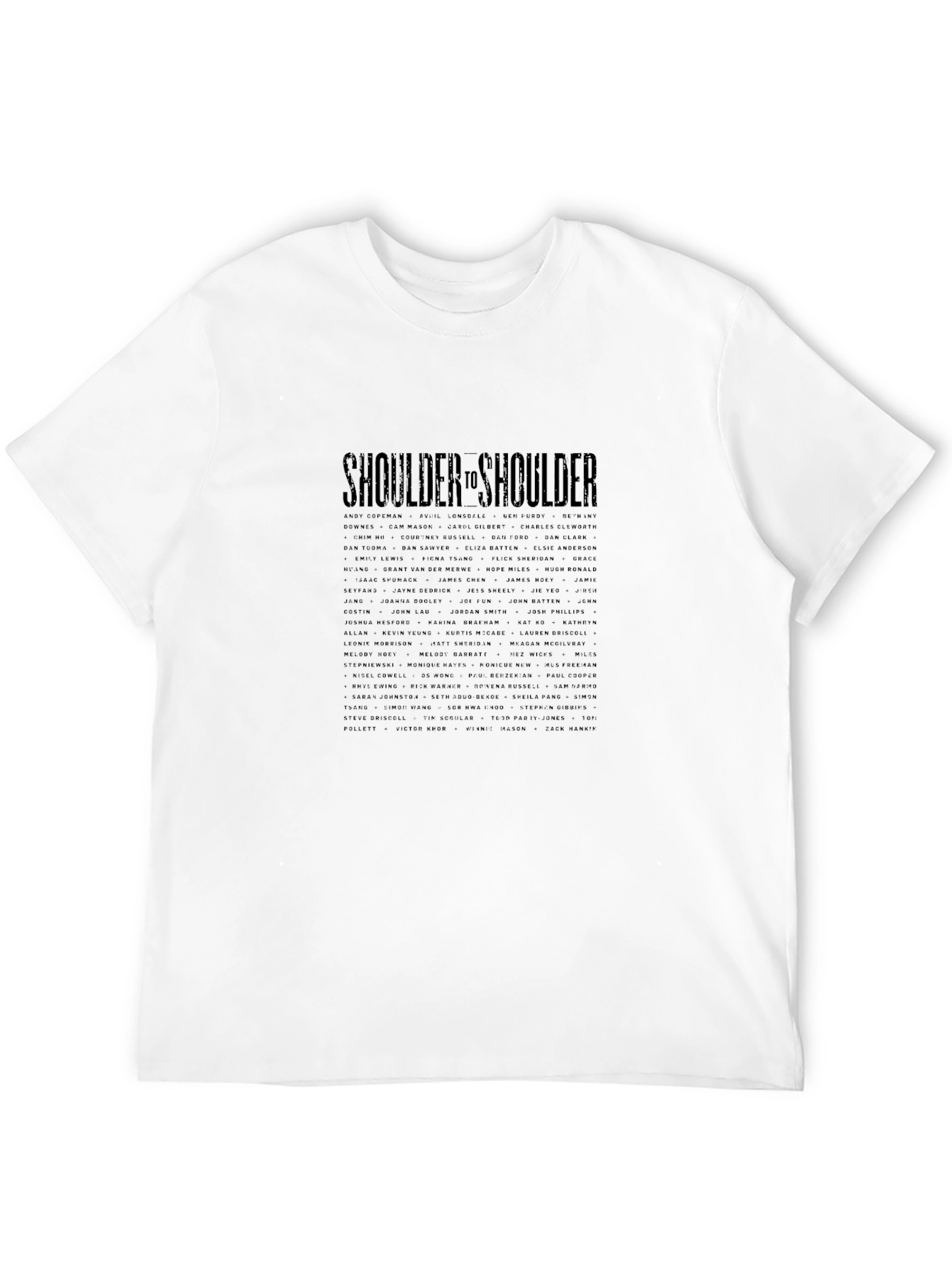 Black Shoulder to Shoulder Graphic Print Tee - Black view 12
