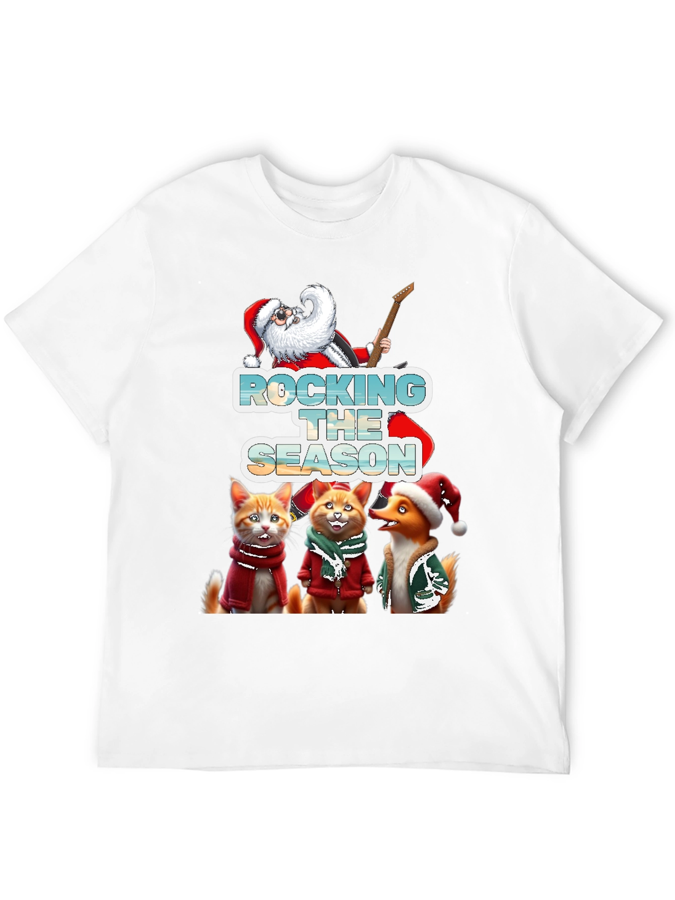 Black Rocking the Season Holiday Tee view 12