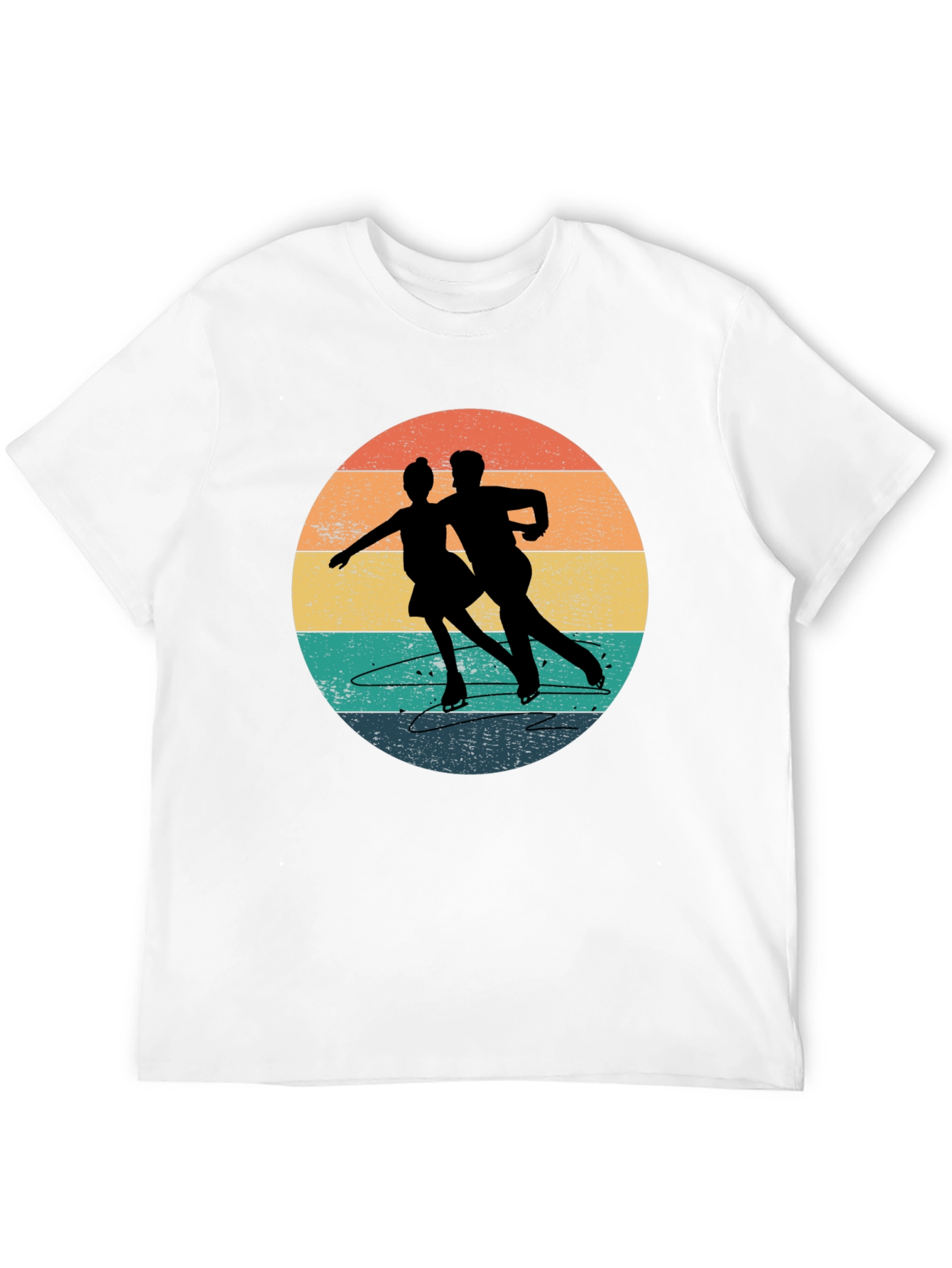 Black Vintage Figure Skating T-Shirt - Retro Style view 12