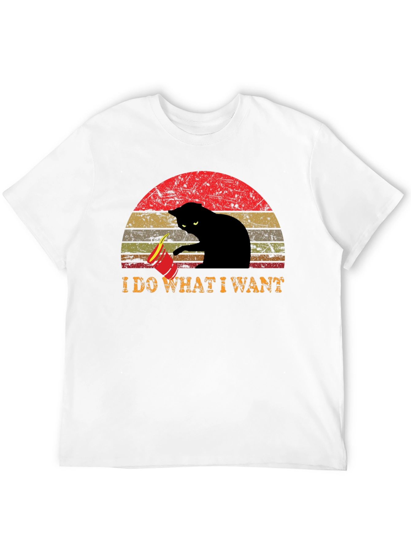 Black I Do What I Want Cat T-Shirt view 12
