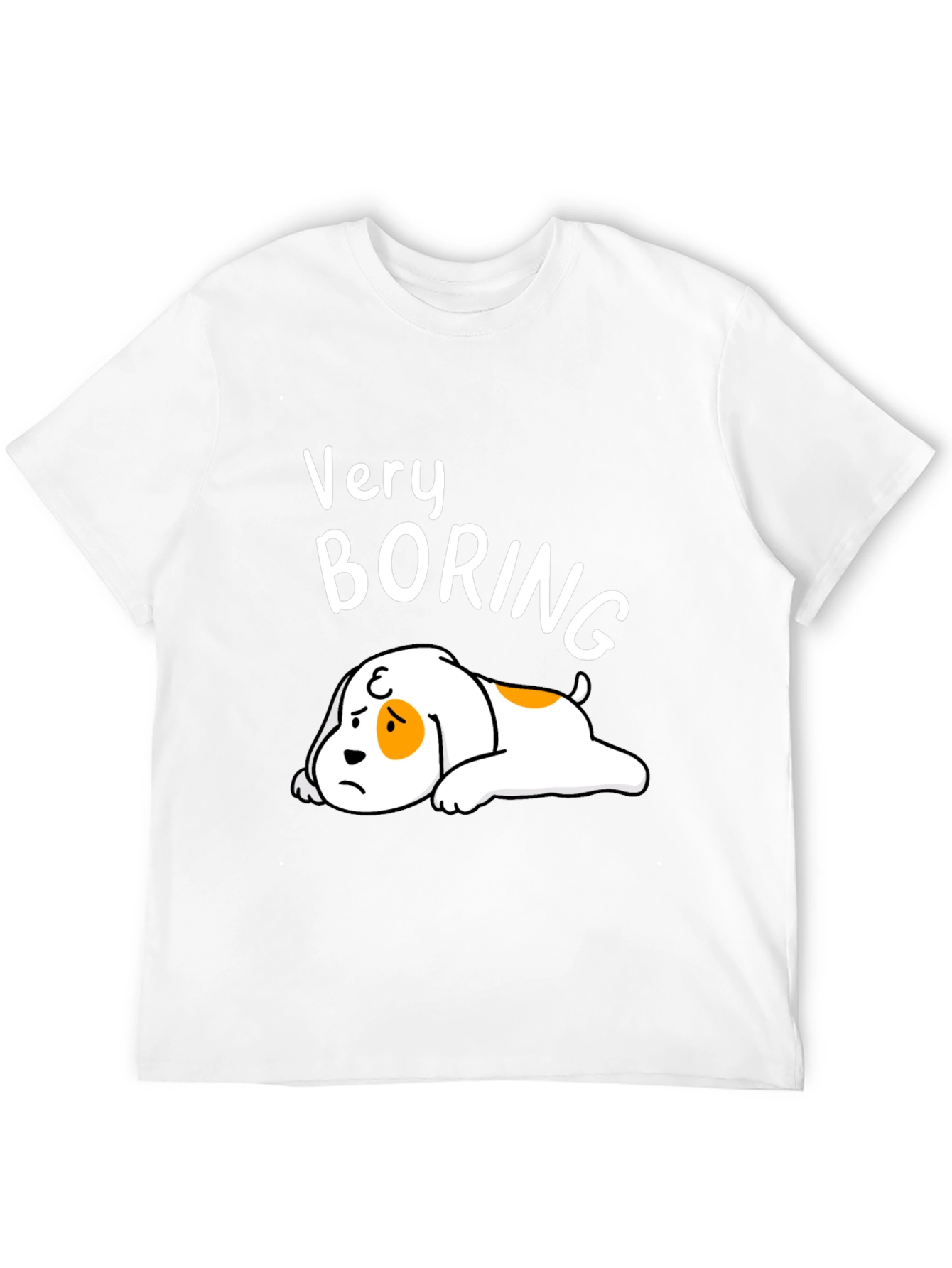 Black Funny Very Boring Dog Graphic Tee view 12