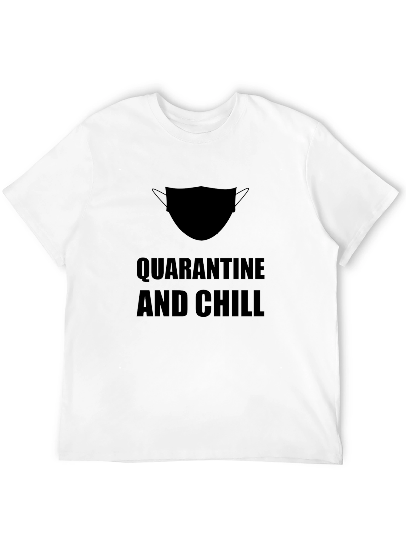 Black Quarantine and Chill T-Shirt - Black view 12
