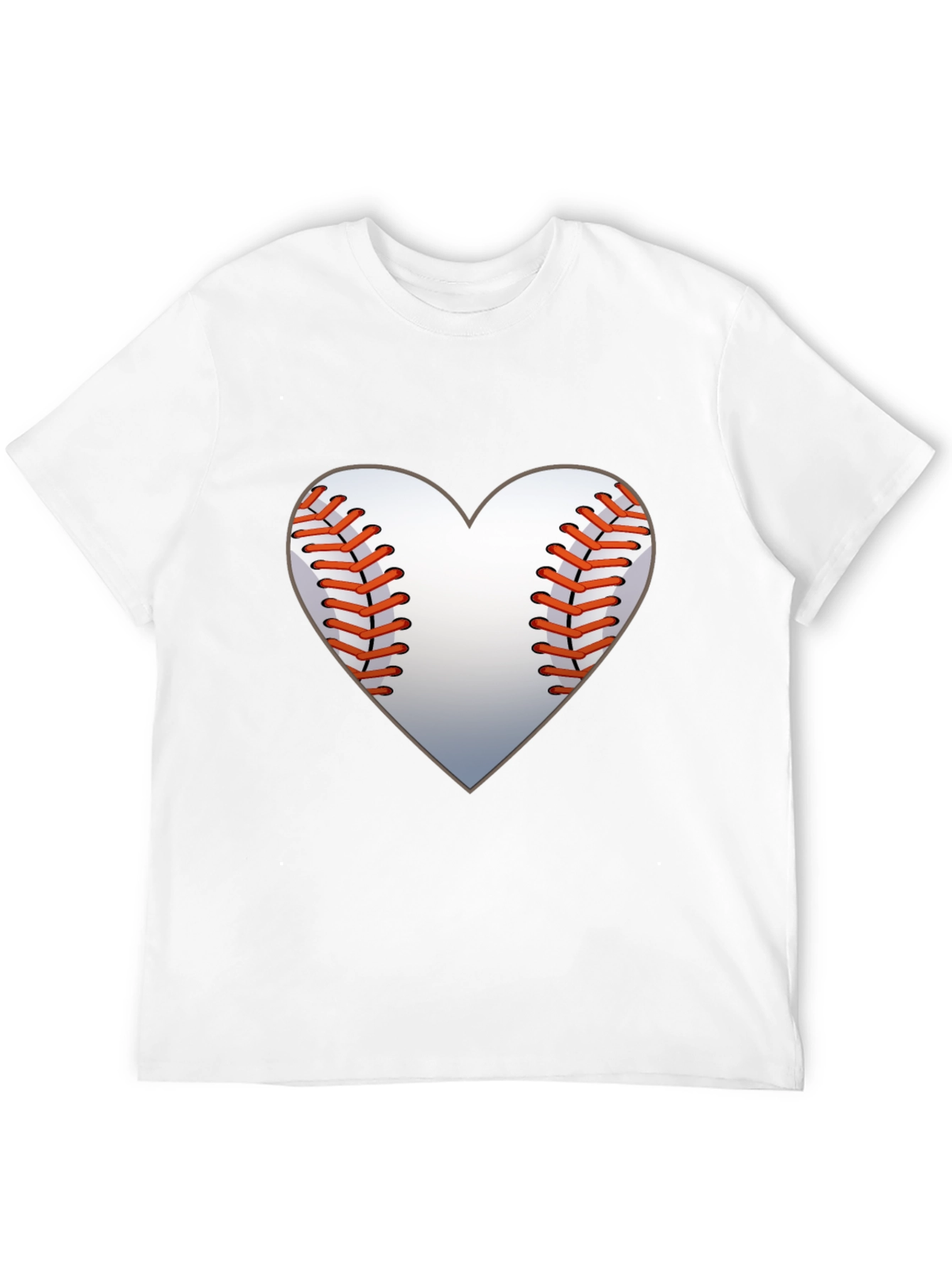 Black Baseball Heart Graphic Tee - Black Cotton Shirt view 12