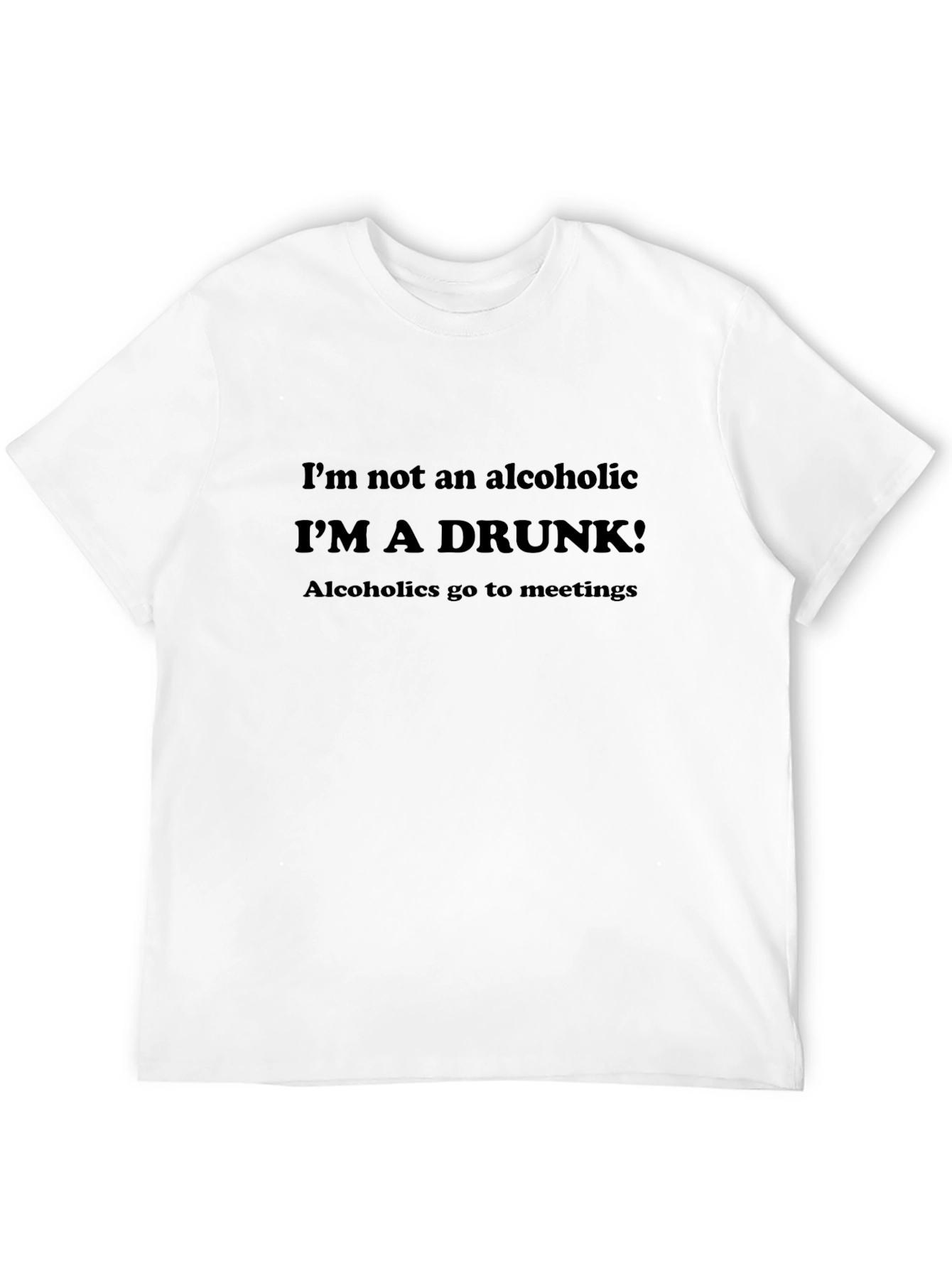 Black I'm a Drunk! Graphic T-Shirt - Funny Alcohol Humor Tee view 12