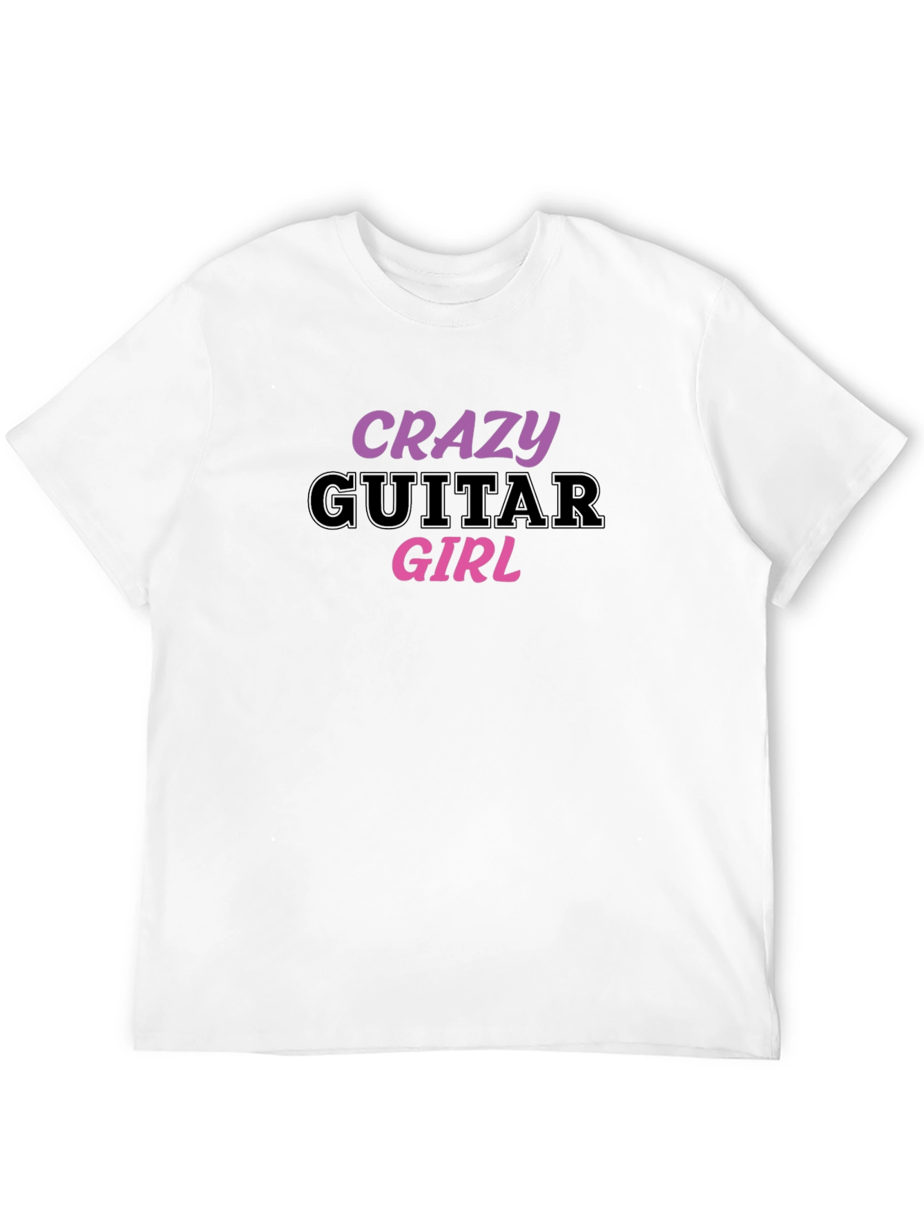 Black Crazy Guitar Girl Graphic Tee - Black view 12