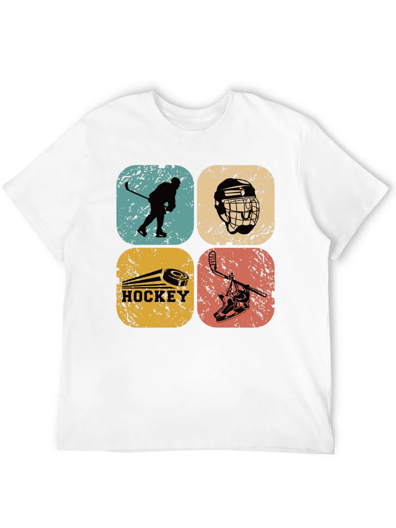 Black Vintage Hockey Graphic Tee - Retro Style view 12