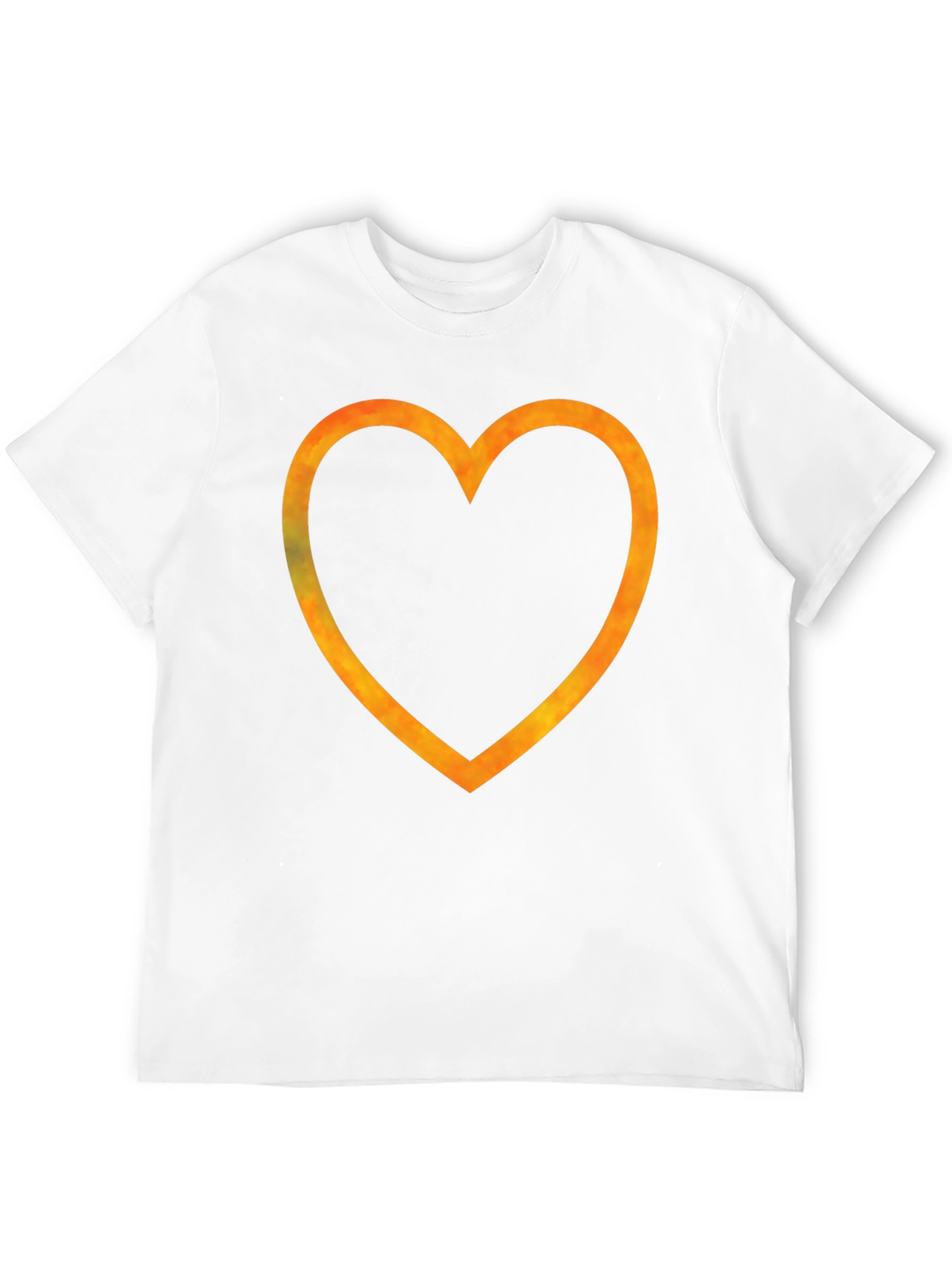 Black Heart Outline Graphic Tee - Trendy Style view 12