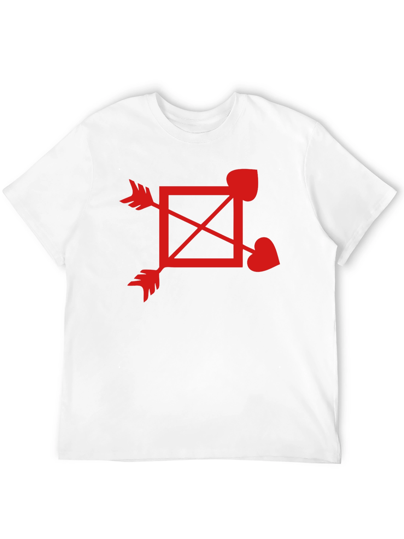 Black Heart Arrow Square Black T-Shirt view 12