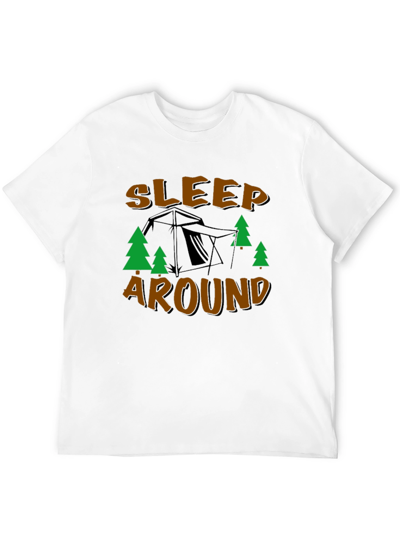 Black Sleep Around Camping T-Shirt view 12