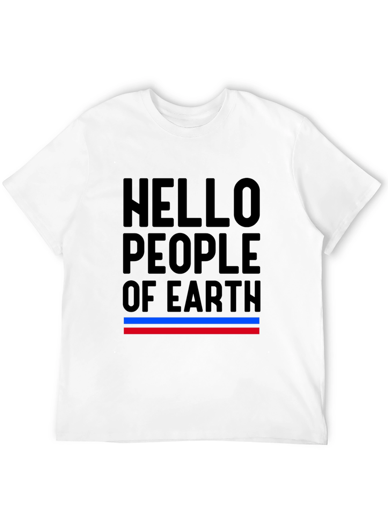 Black Hello People of Earth Graphic Tee view 12