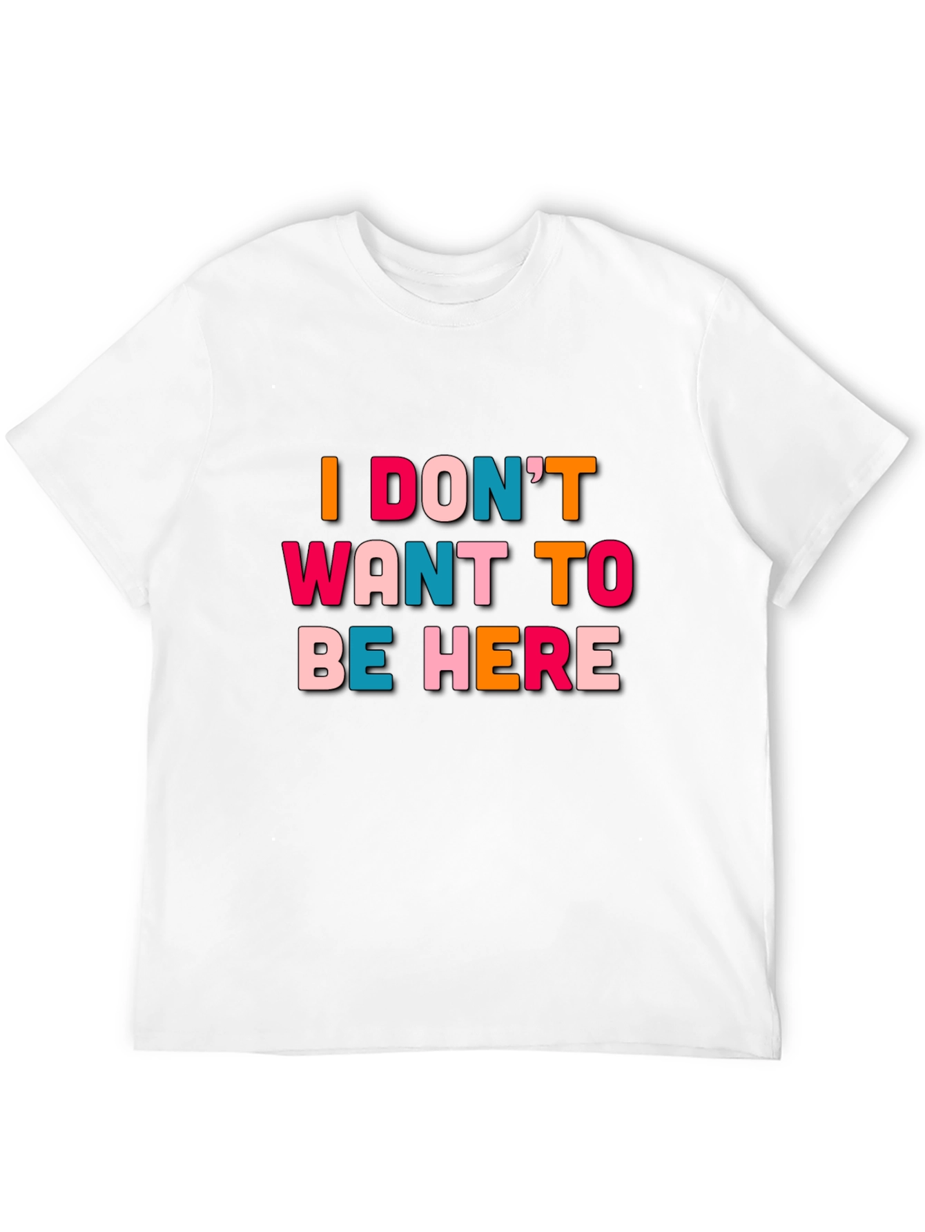 Black I Don't Want To Be Here Graphic Tee view 12