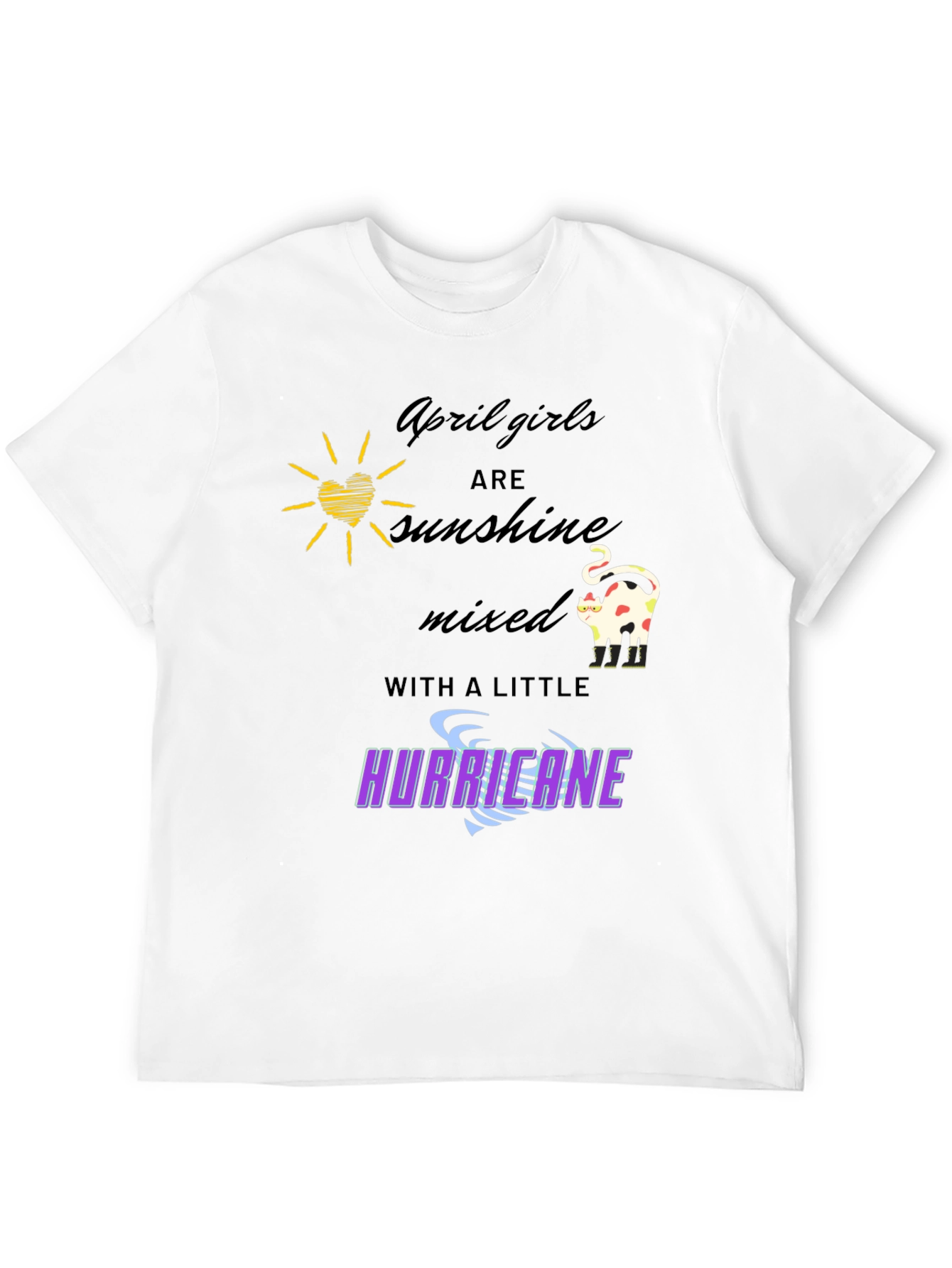 Black April Girls Sunshine Hurricane Graphic T-Shirt view 12
