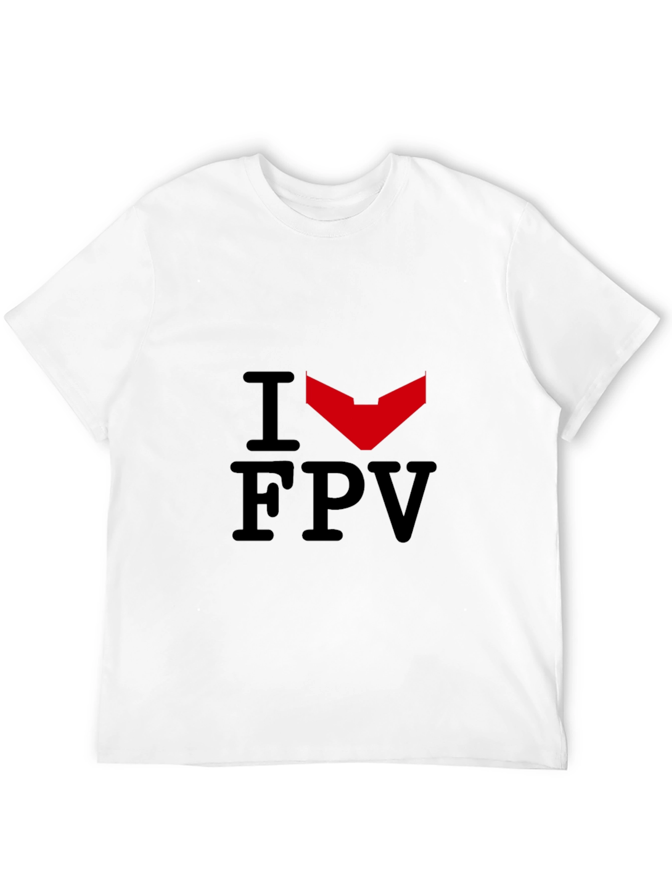 Black I Heart FPV Black Graphic Tee view 12