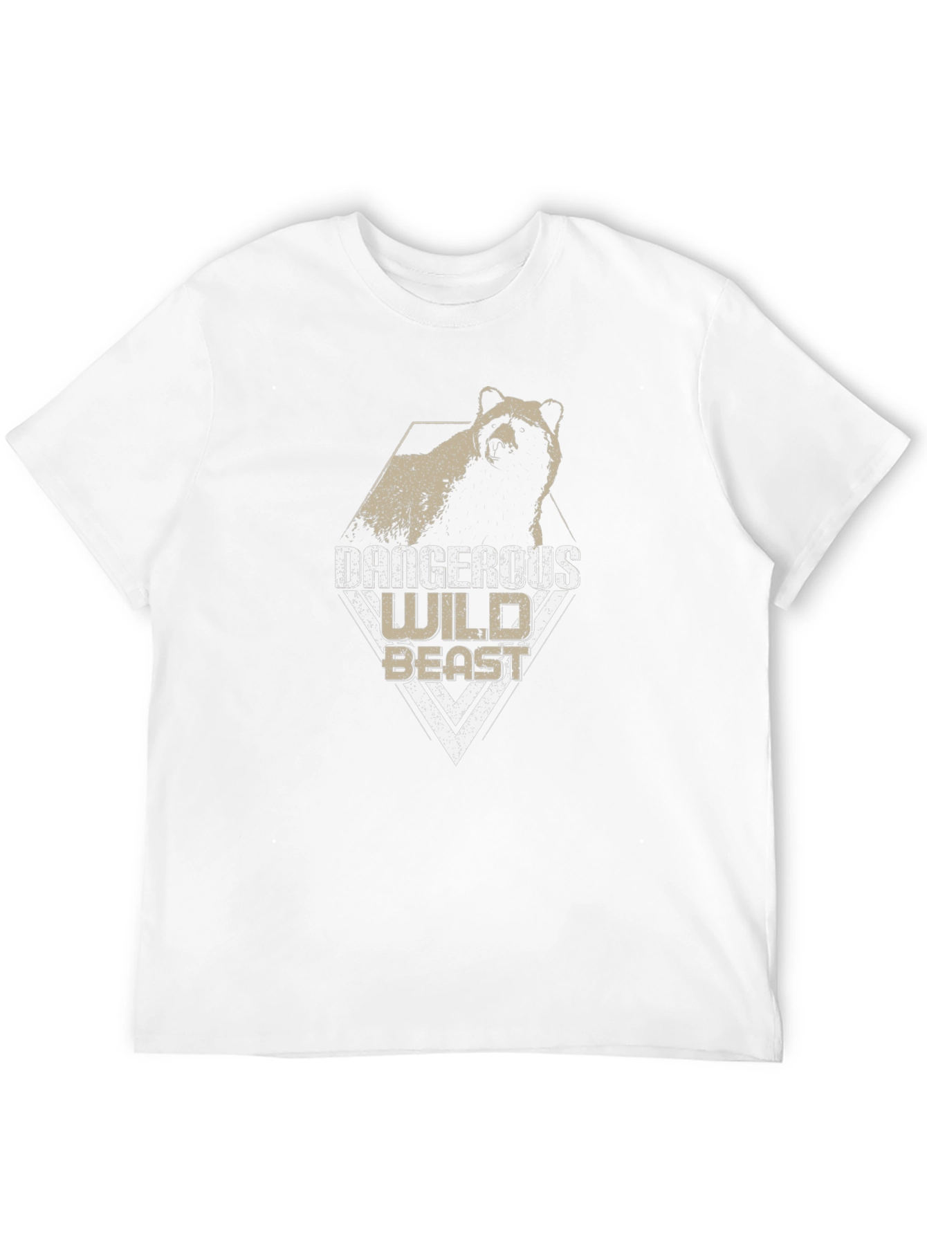 Black Dangerous Wild Beast Graphic Tee - Black view 12