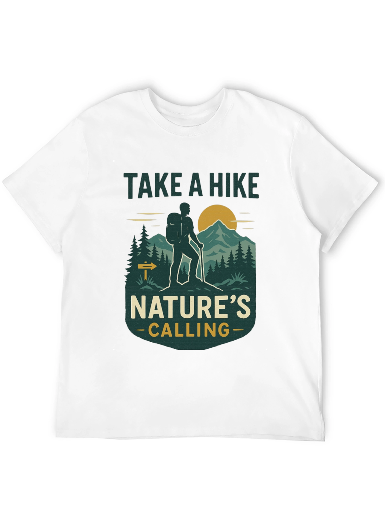Black Take a Hike Nature's Calling T-Shirt view 12