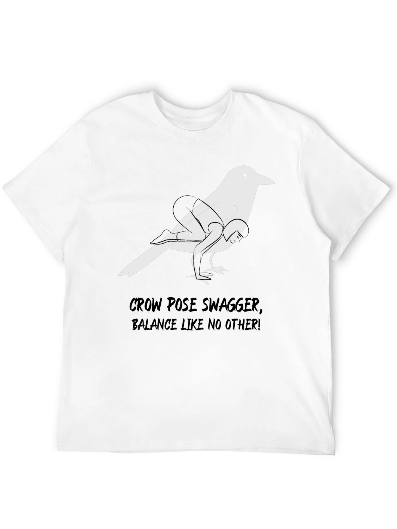 Black Crow Pose Swagger T-Shirt - Balance Like No Other view 12