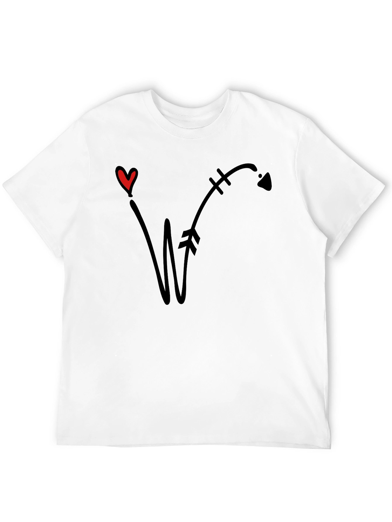 Black Heart Arrow Tee - Love Wins T-Shirt view 12