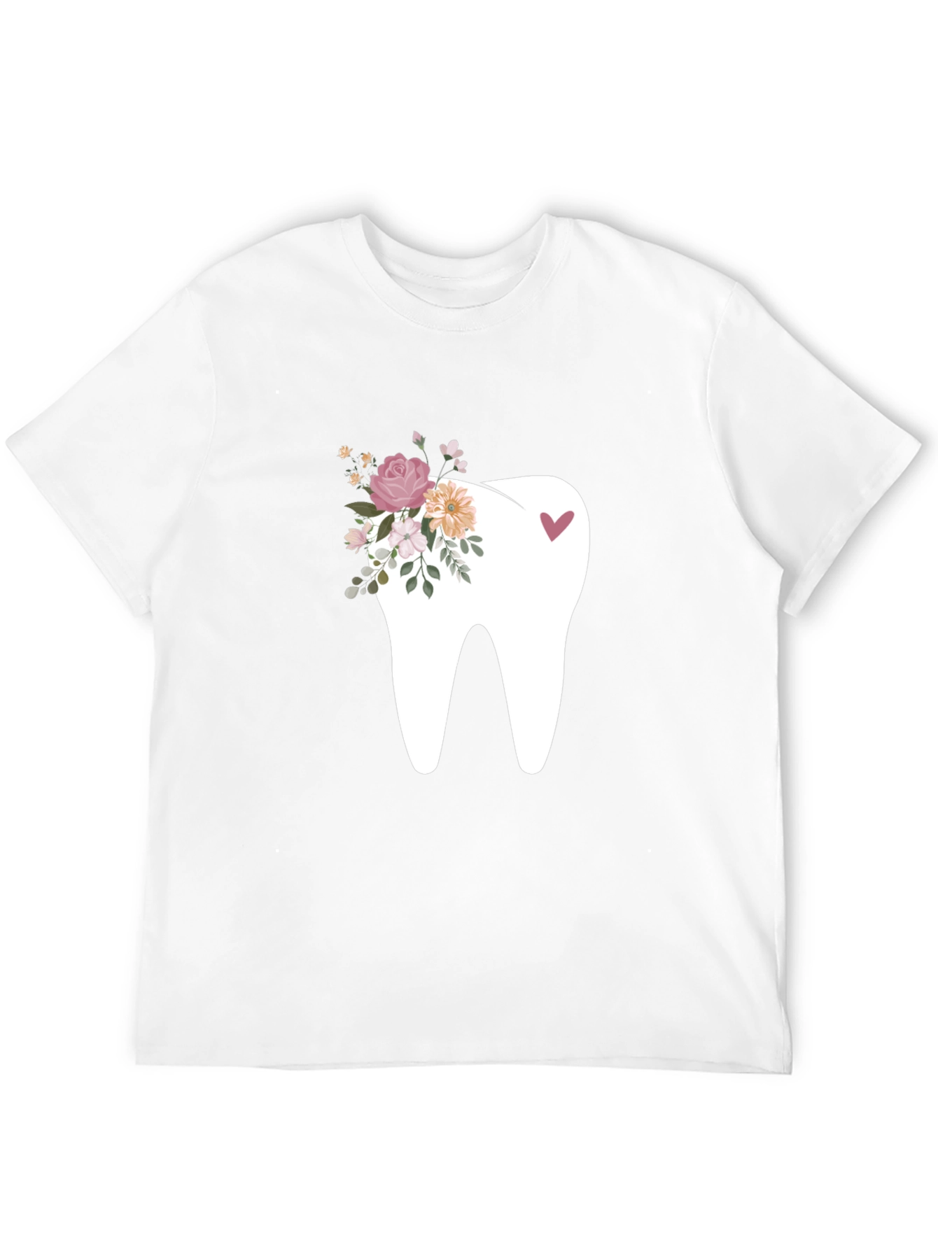 Black Floral Tooth Graphic Tee - Black view 12