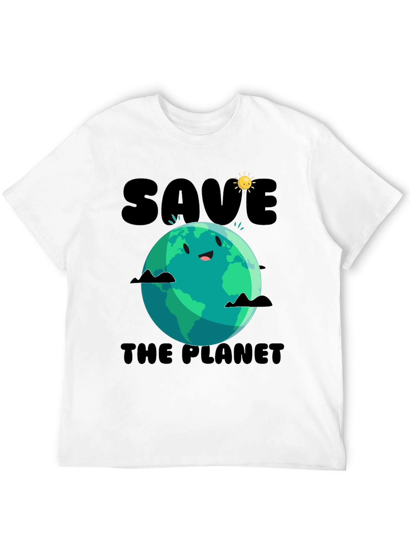 Black Save the Planet Graphic Tee - Earth Day view 12